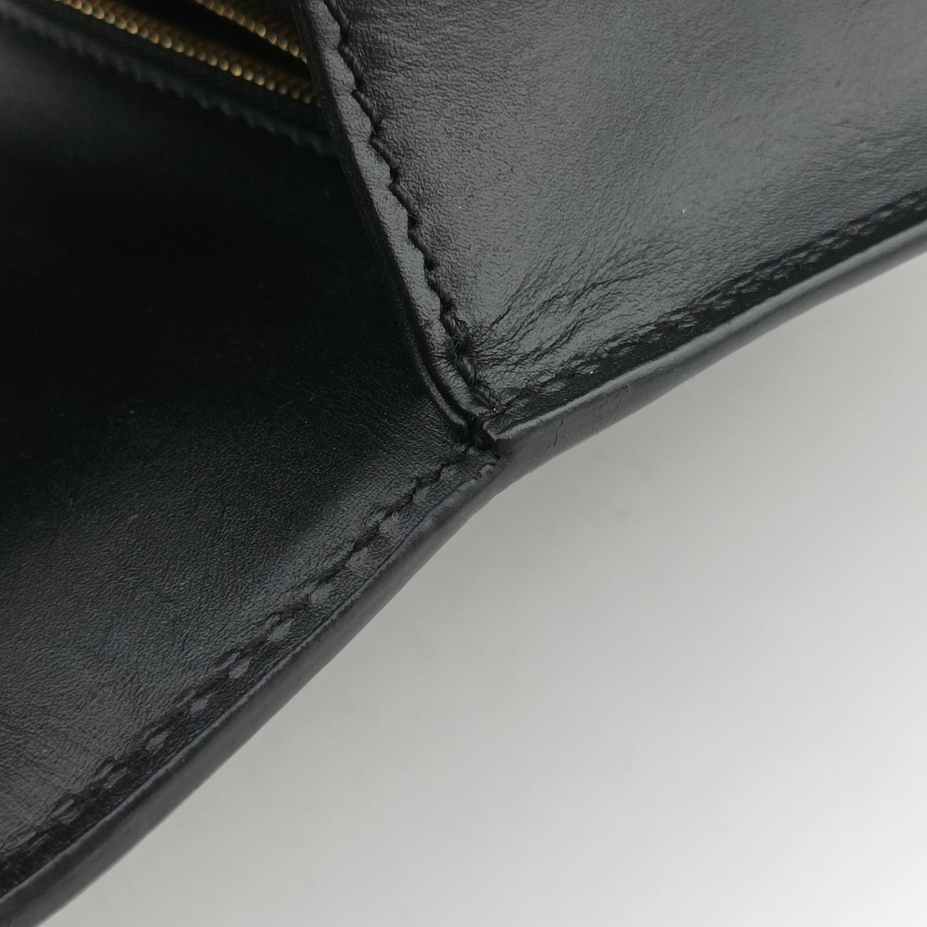 Pre-owned Gucci Sylvie Black×GREEN×RED Leather 421882 shoulderbag | stylenewstar