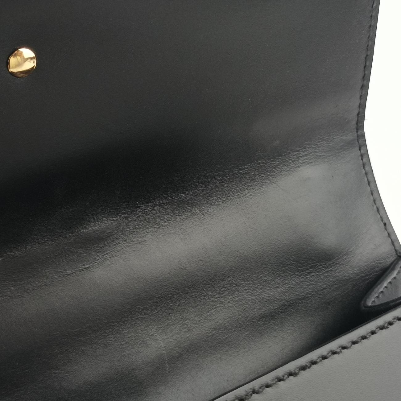 Pre-owned Gucci Sylvie Black×GREEN×RED Leather 421882 shoulderbag | stylenewstar