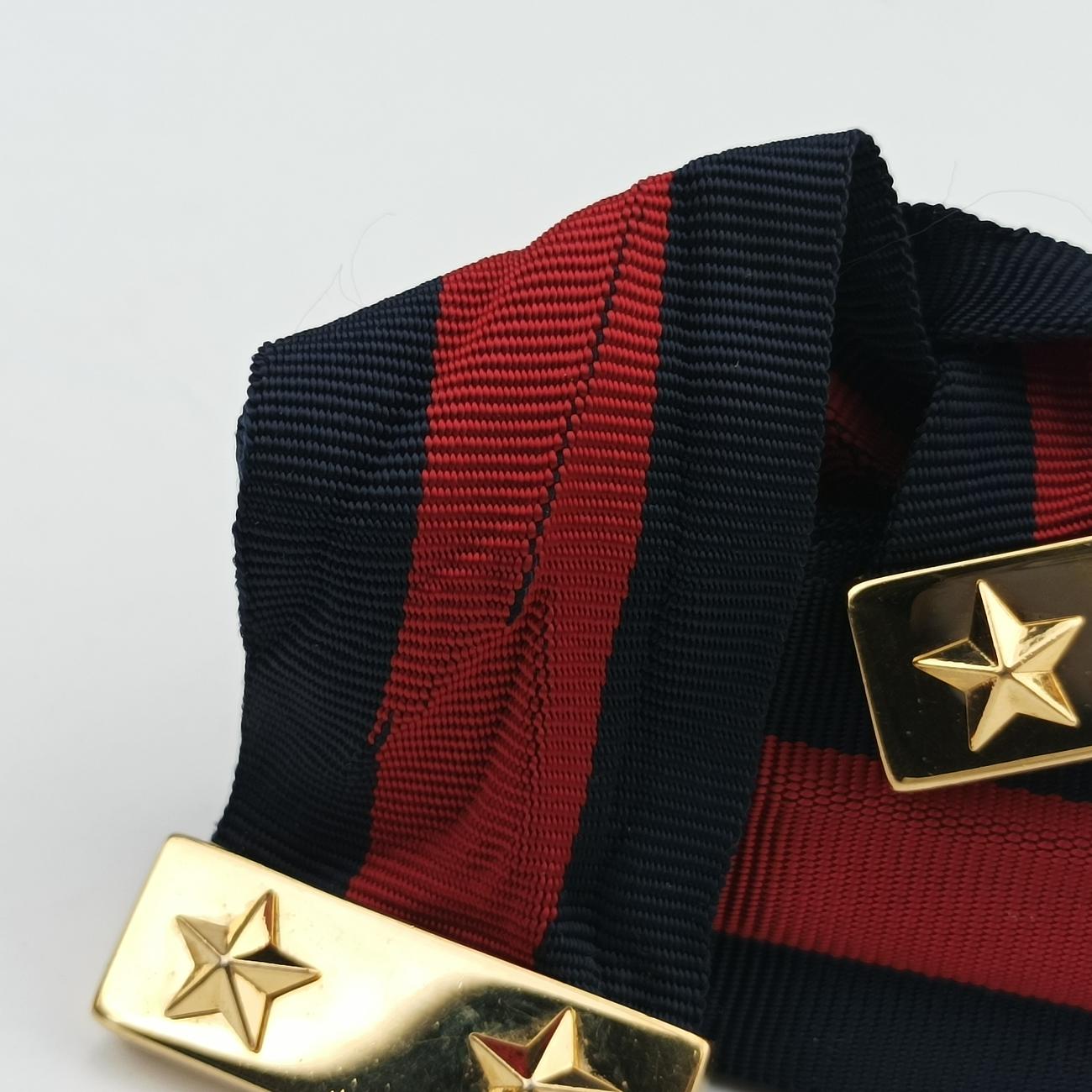 Pre-owned Gucci Sylvie Black×GREEN×RED Leather 421882 shoulderbag | stylenewstar