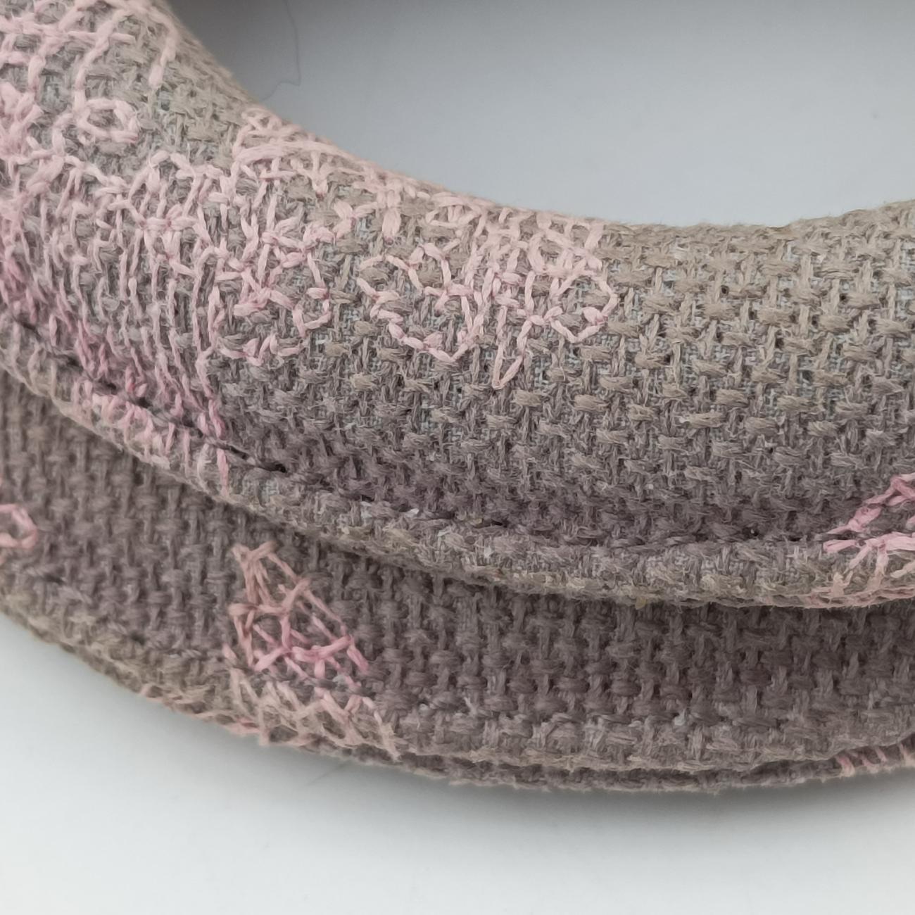 Pre-owned Christian Dior Medium Lady D-Joy Toile de Jouy Grau Pink×grey canvas  shoulderbag | stylenewstar