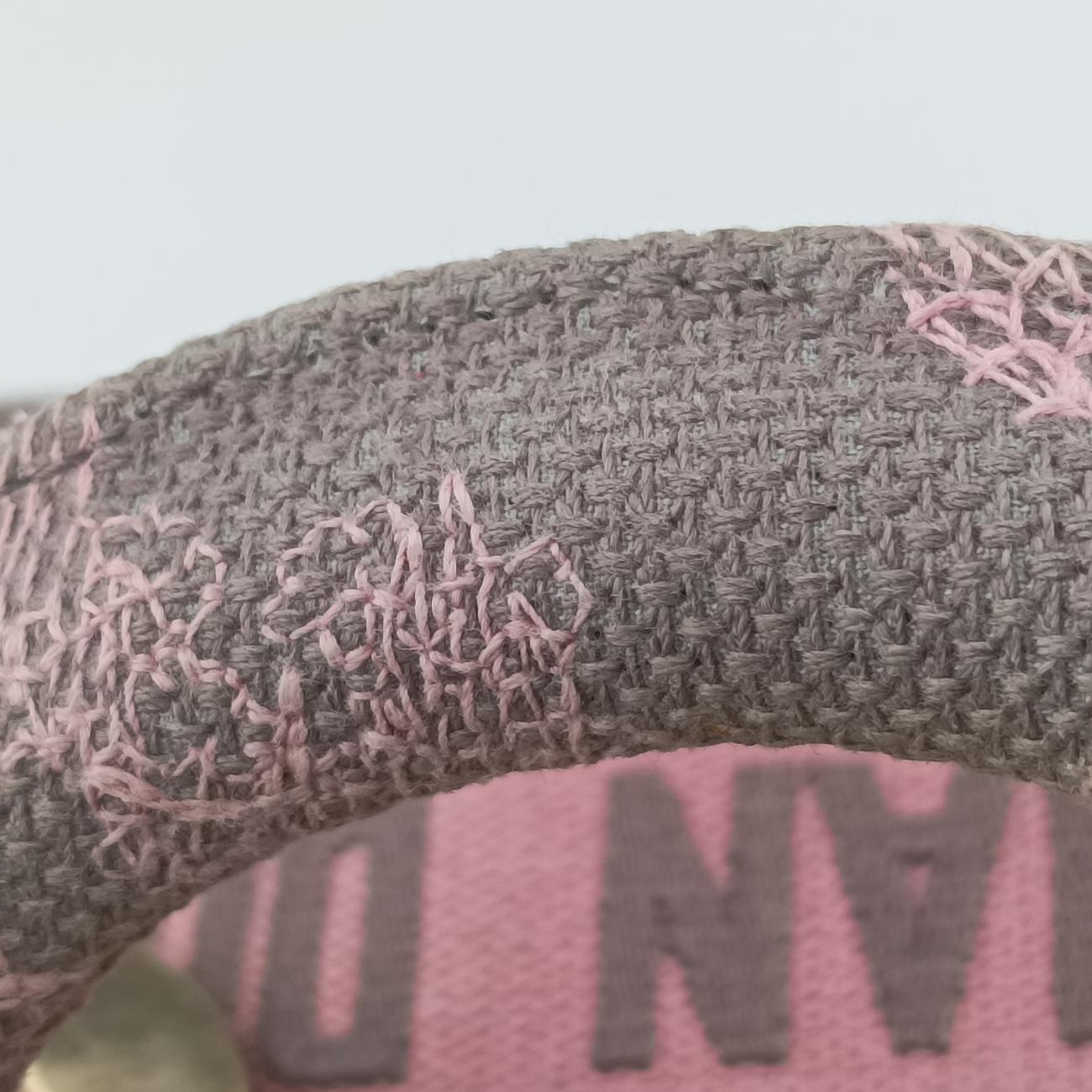 Pre-owned Christian Dior Medium Lady D-Joy Toile de Jouy Grau Pink×grey canvas  shoulderbag | stylenewstar