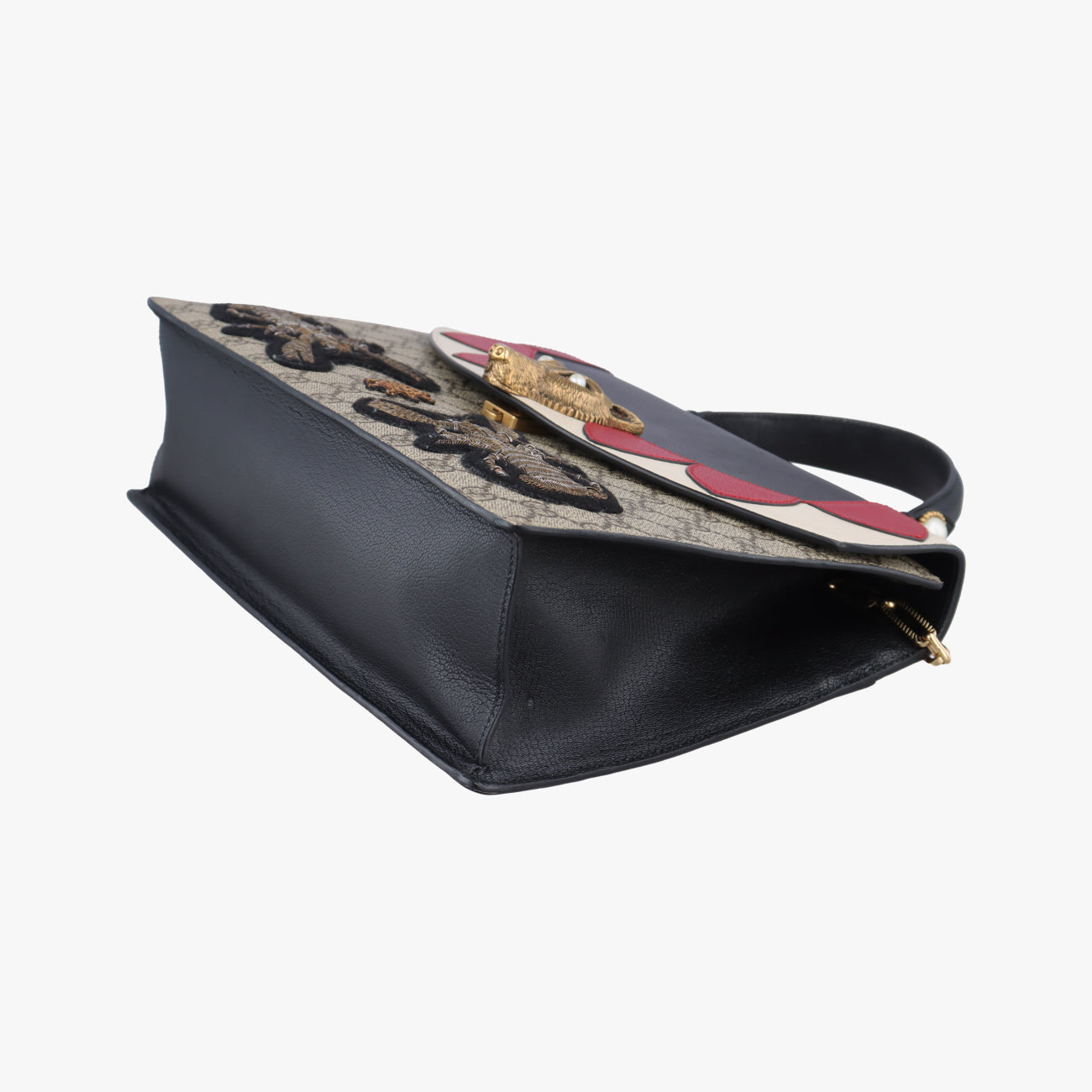 Pre-owned Gucci GG Supreme Fox Beige×Multicolour PVC coated canvas×Leather 466432 shoulderbag | stylenewstar