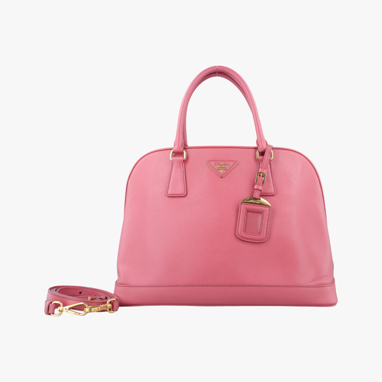 Pre-owned Prada Promenade Pink SAFFIANO Leather BN2558 shoulderbag | stylenewstar