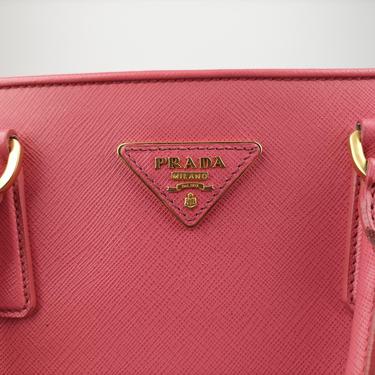 Pre-owned Prada Promenade Pink SAFFIANO Leather BN2558 shoulderbag | stylenewstar