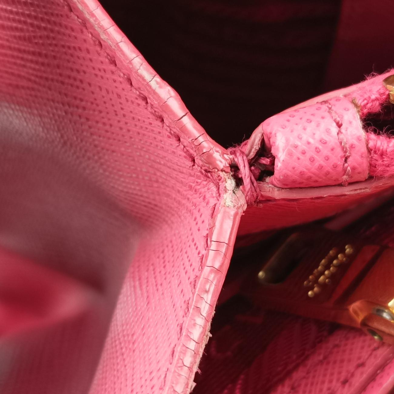 Pre-owned Prada Promenade Pink SAFFIANO Leather BN2558 shoulderbag | stylenewstar