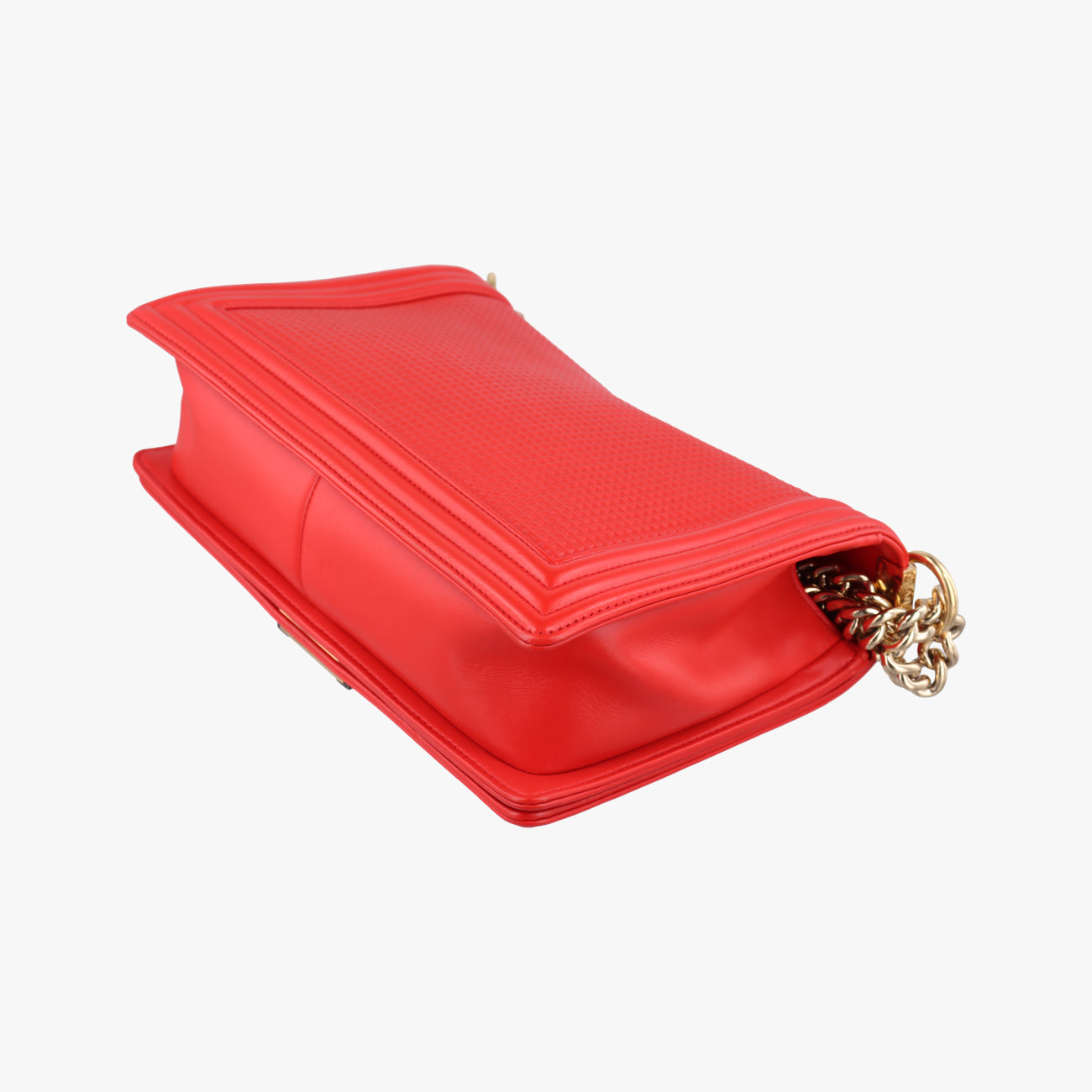 Secondhand Chanel BOY CHANEL Red lambskin A92096 shoulderbag | stylenewstar