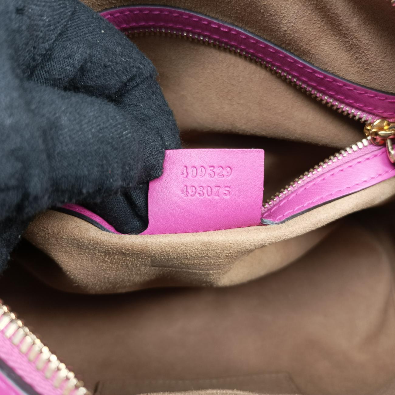 Secondhand Gucci GG SUPREME beige×Multicolour PVC coated canvas x leather 409529 shoulderbag | stylenewstar