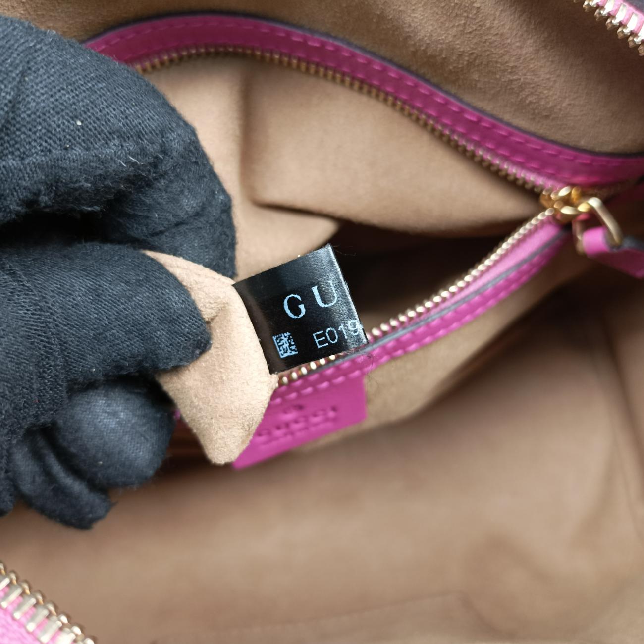 Secondhand Gucci GG SUPREME beige×Multicolour PVC coated canvas x leather 409529 shoulderbag | stylenewstar