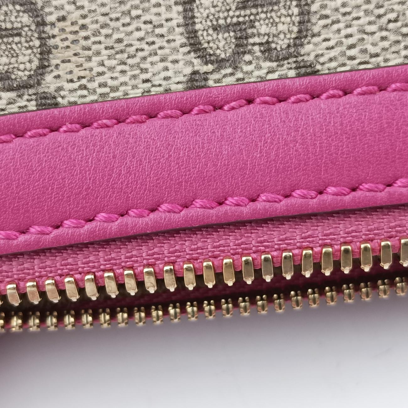 Secondhand Gucci GG SUPREME beige×Multicolour PVC coated canvas x leather 409529 shoulderbag | stylenewstar