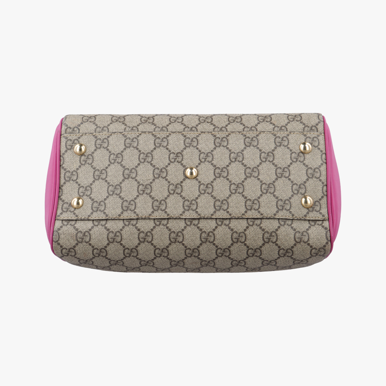 Secondhand Gucci GG SUPREME beige×Multicolour PVC coated canvas x leather 409529 shoulderbag | stylenewstar