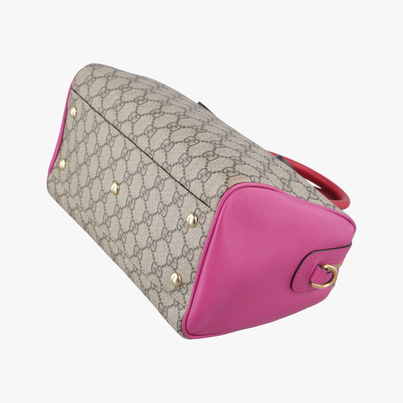 Secondhand Gucci GG SUPREME beige×Multicolour PVC coated canvas x leather 409529 shoulderbag | stylenewstar