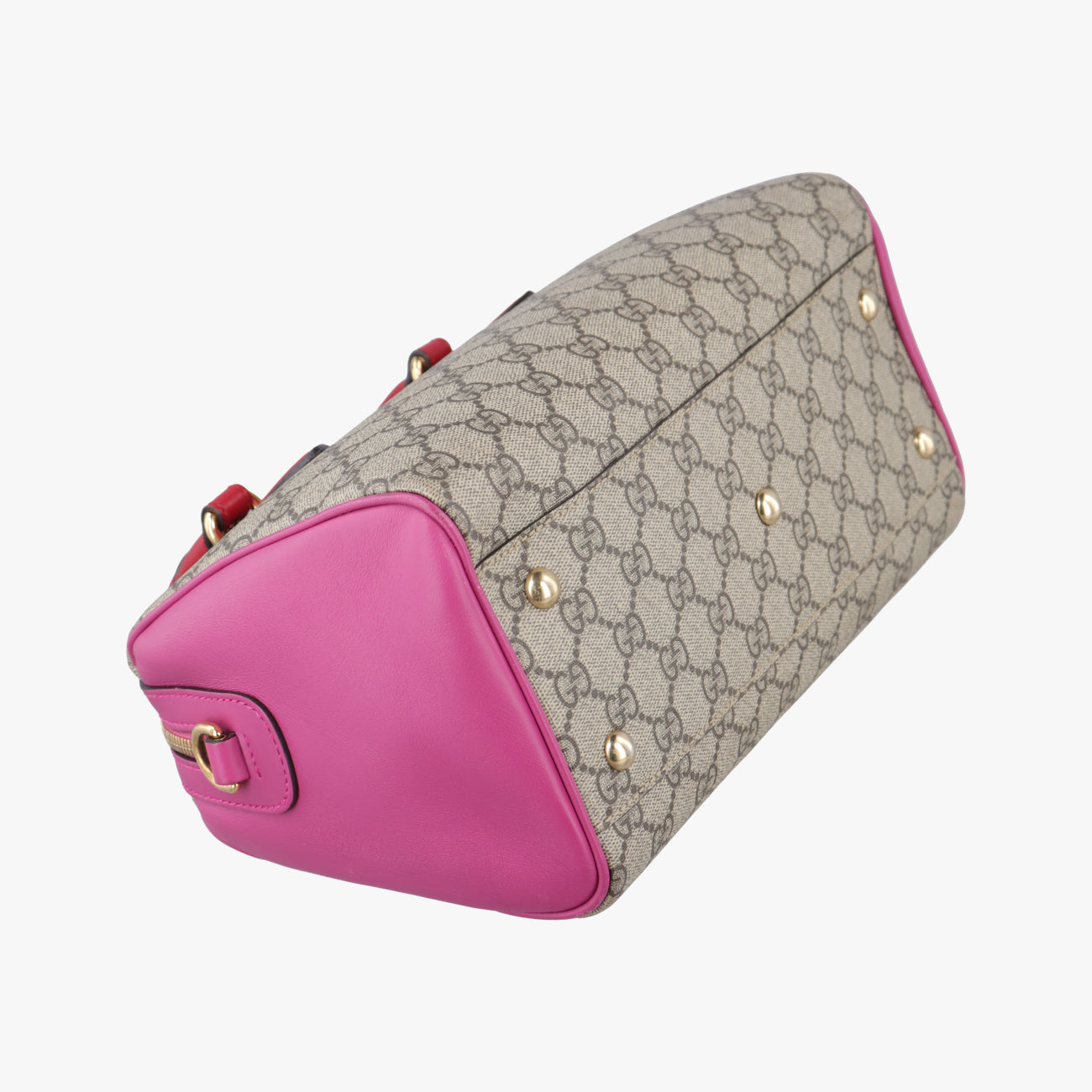 Secondhand Gucci GG SUPREME beige×Multicolour PVC coated canvas x leather 409529 shoulderbag | stylenewstar