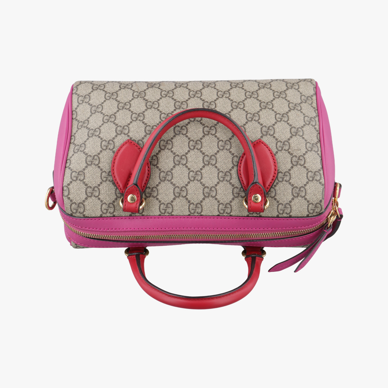 Secondhand Gucci GG SUPREME beige×Multicolour PVC coated canvas x leather 409529 shoulderbag | stylenewstar