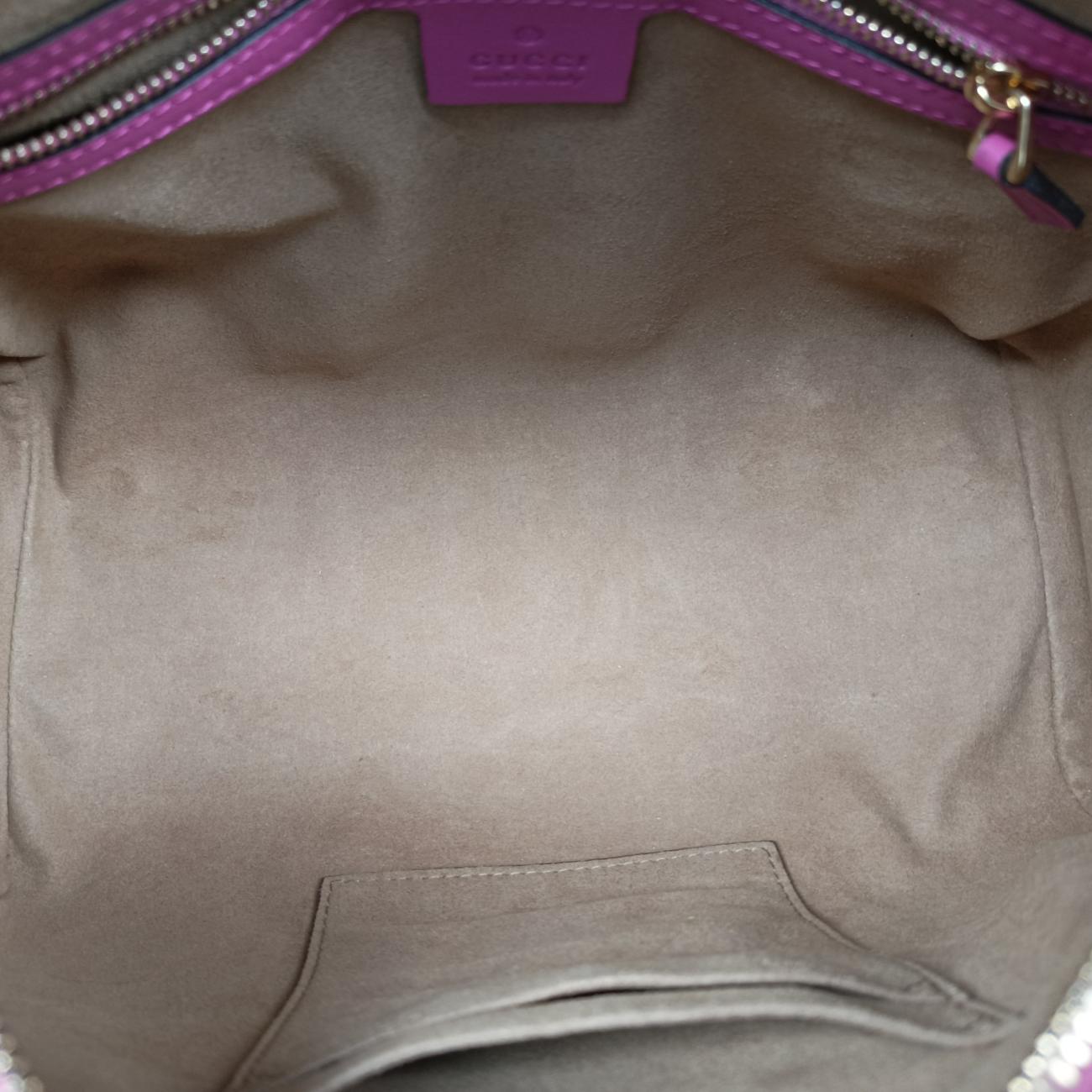 Secondhand Gucci GG SUPREME beige×Multicolour PVC coated canvas x leather 409529 shoulderbag | stylenewstar