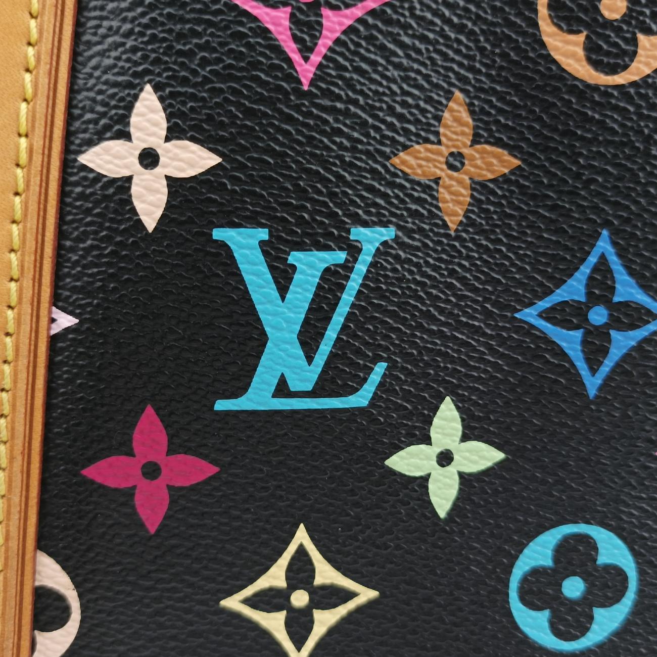 Pre-owned Louis Vuitton Aurelia MM Noir Monogram Multicolor M40095 handbag | stylenewstar