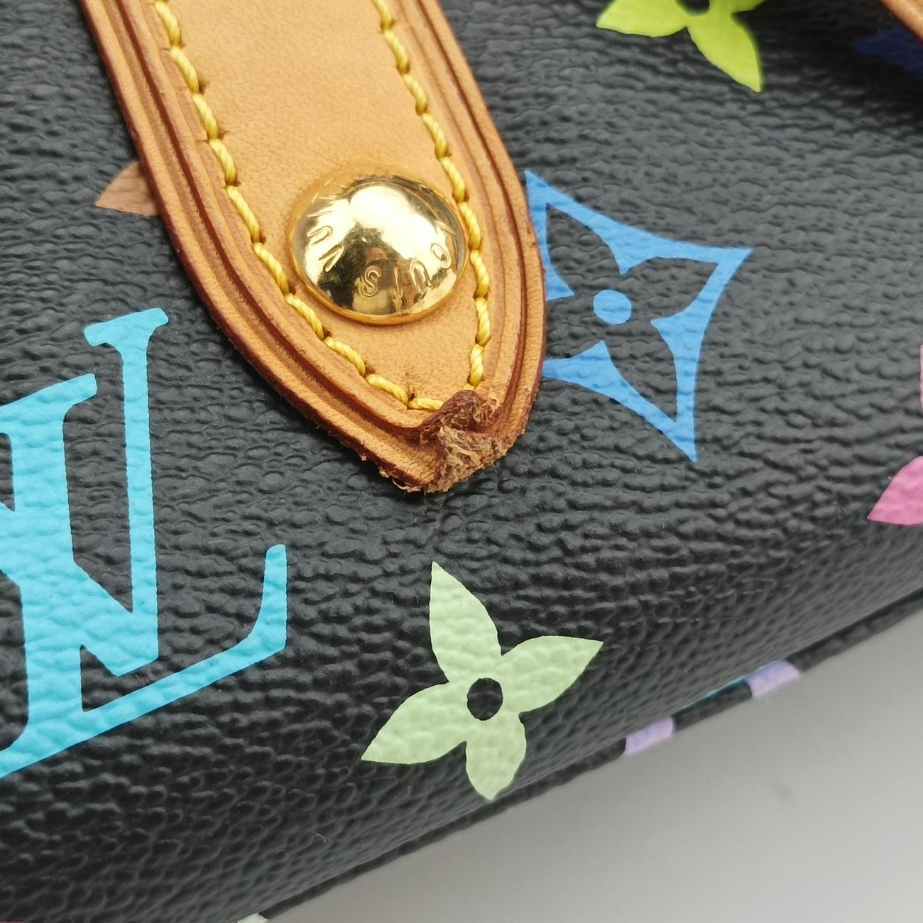 Pre-owned Louis Vuitton Aurelia MM Noir Monogram Multicolor M40095 handbag | stylenewstar