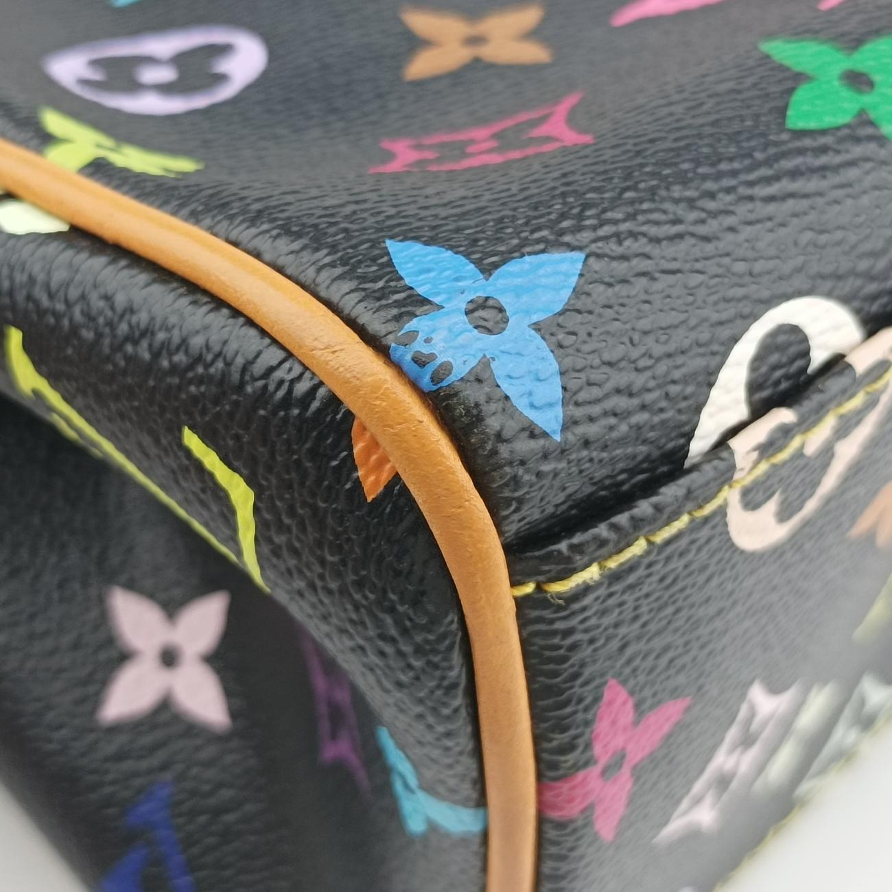 Pre-owned Louis Vuitton Aurelia MM Noir Monogram Multicolor M40095 handbag | stylenewstar