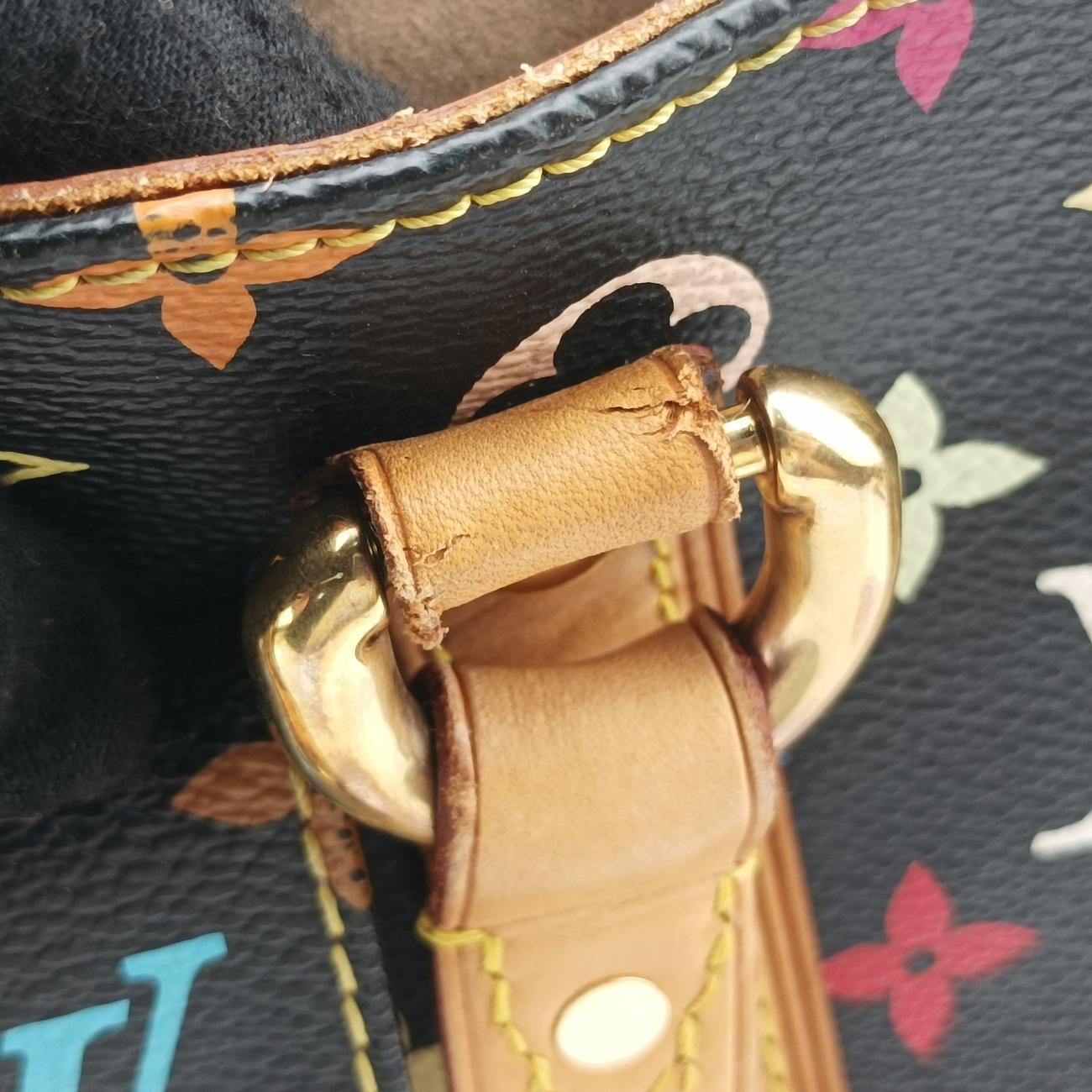 Pre-owned Louis Vuitton Aurelia MM Noir Monogram Multicolor M40095 handbag | stylenewstar