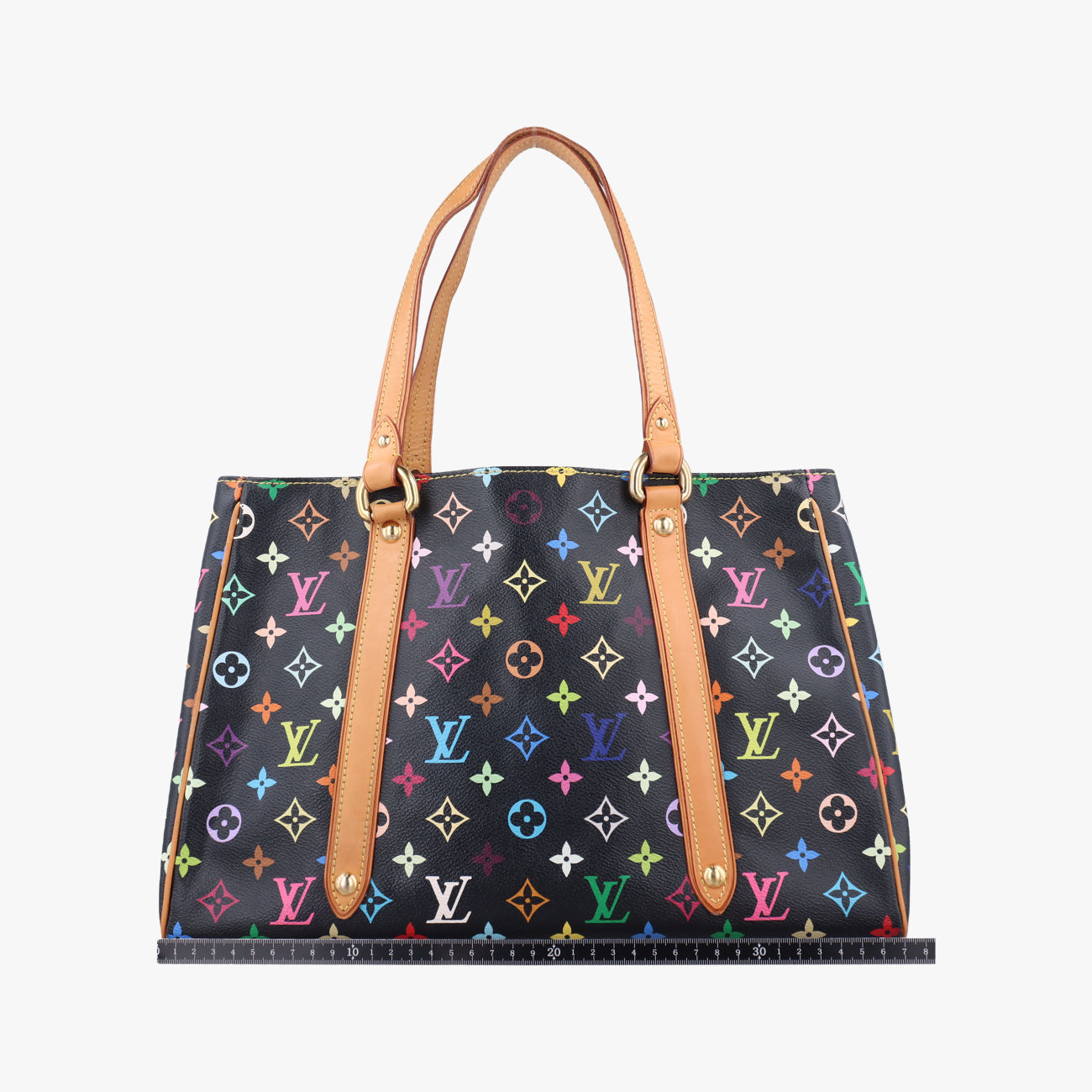 Pre-owned Louis Vuitton Aurelia MM Noir Monogram Multicolor M40095 handbag | stylenewstar
