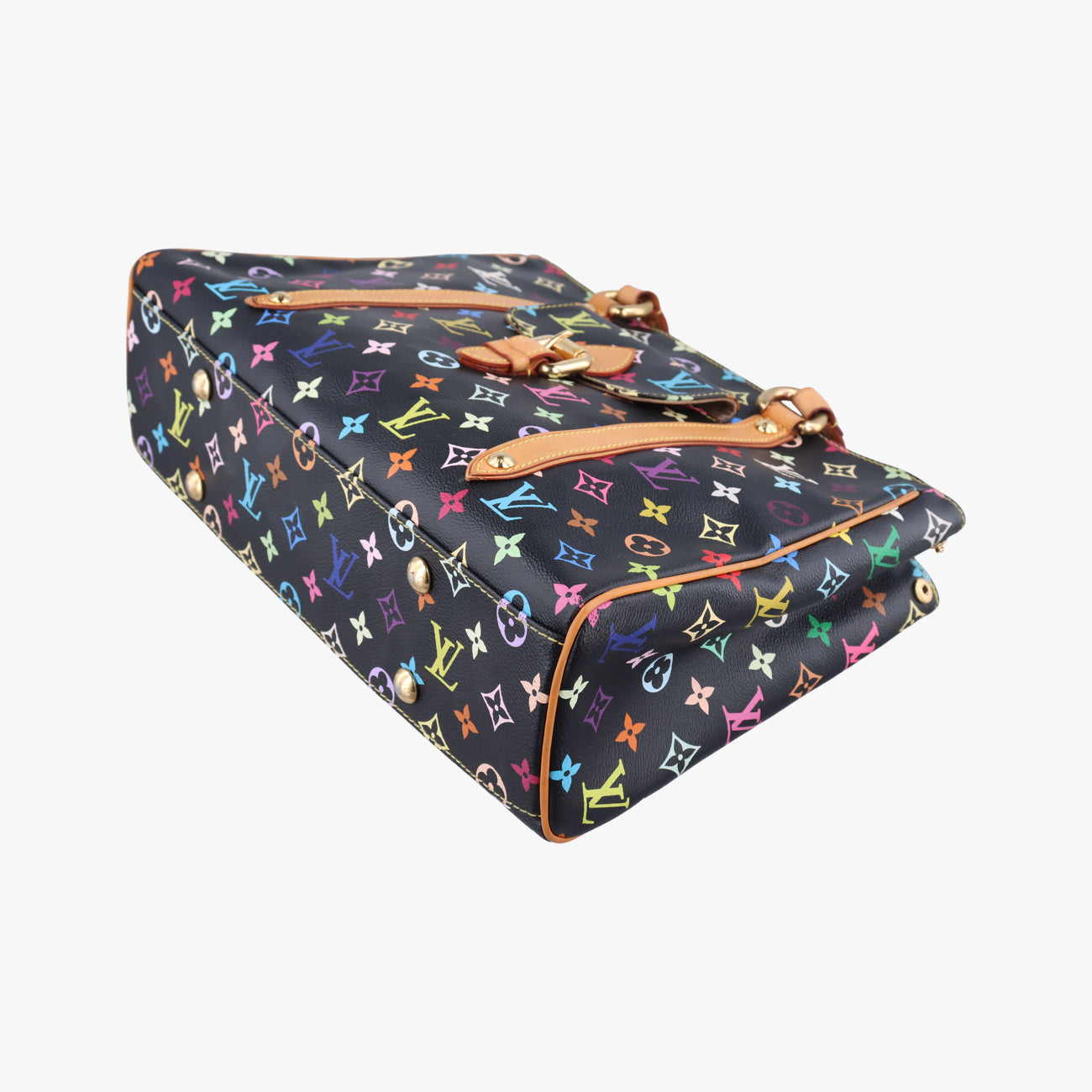 Pre-owned Louis Vuitton Aurelia MM Noir Monogram Multicolor M40095 handbag | stylenewstar