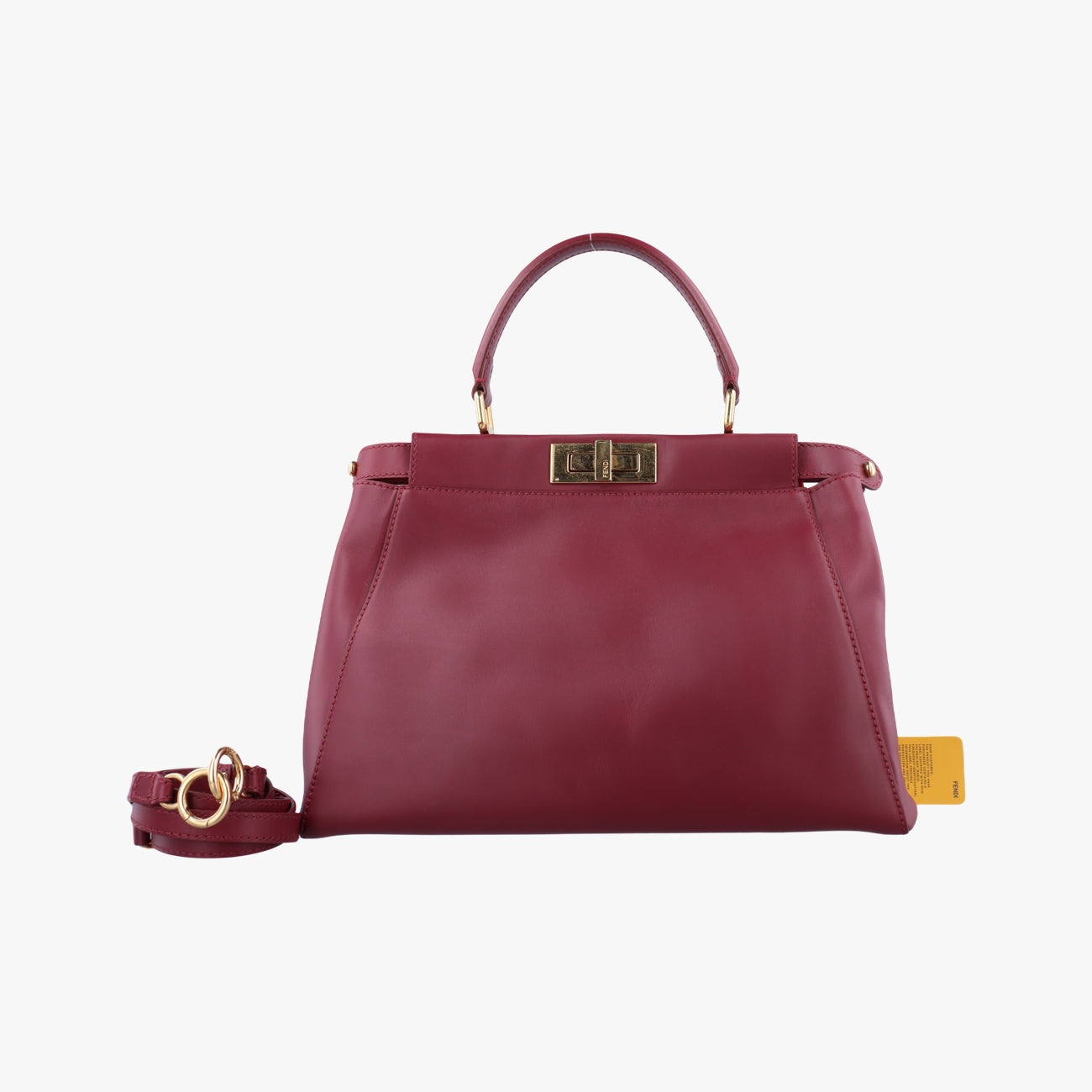 Pre-owned Fendi PEEKABOO Burgundy Leather 8BN226 shoulderbag | stylenewstar