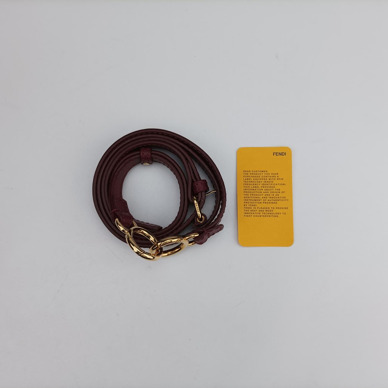 Pre-owned Fendi PEEKABOO Burgundy Leather 8BN226 shoulderbag | stylenewstar