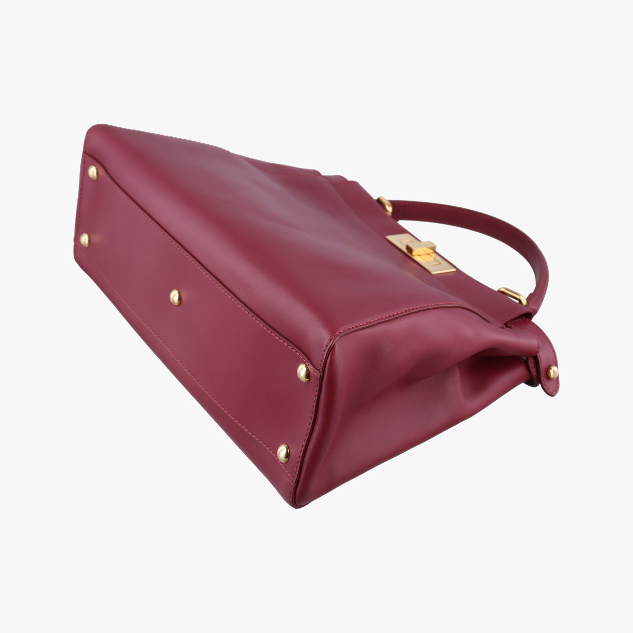 Pre-owned Fendi PEEKABOO Burgundy Leather 8BN226 shoulderbag | stylenewstar