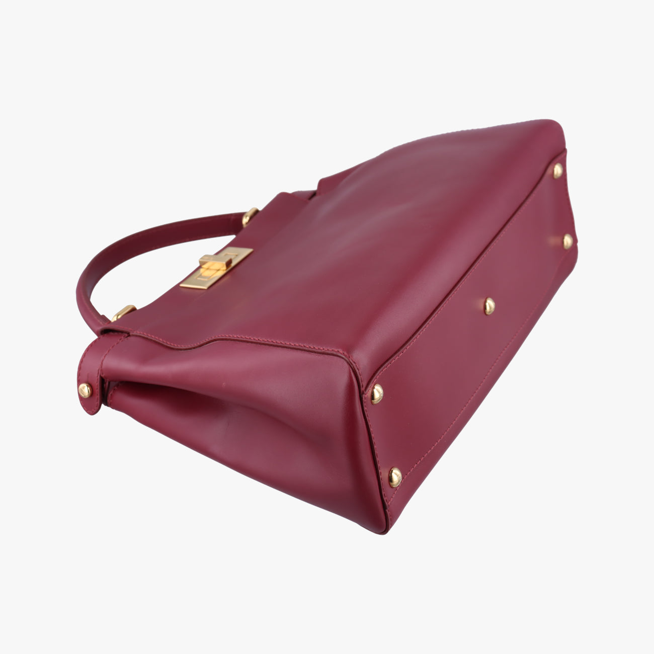 Pre-owned Fendi PEEKABOO Burgundy Leather 8BN226 shoulderbag | stylenewstar