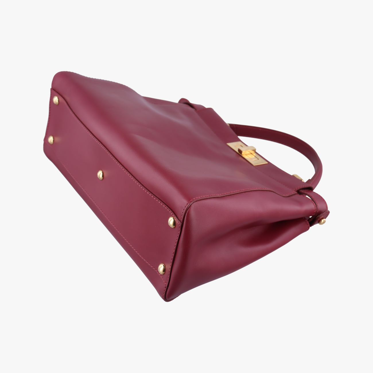 Pre-owned Fendi PEEKABOO Burgundy Leather 8BN226 shoulderbag | stylenewstar