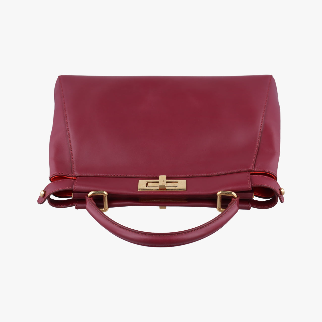 Pre-owned Fendi PEEKABOO Burgundy Leather 8BN226 shoulderbag | stylenewstar