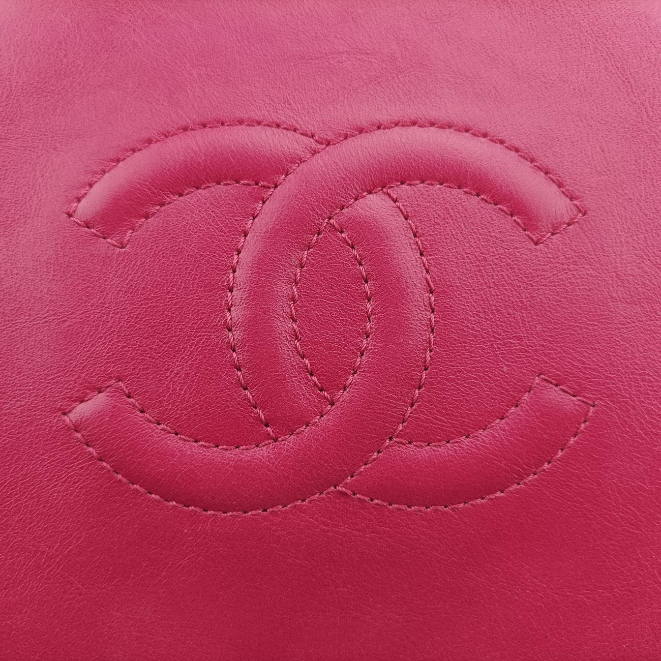 Pre-owned Chanel Round As Earth Rose lambskin A91946 shoulderbag | stylenewstar