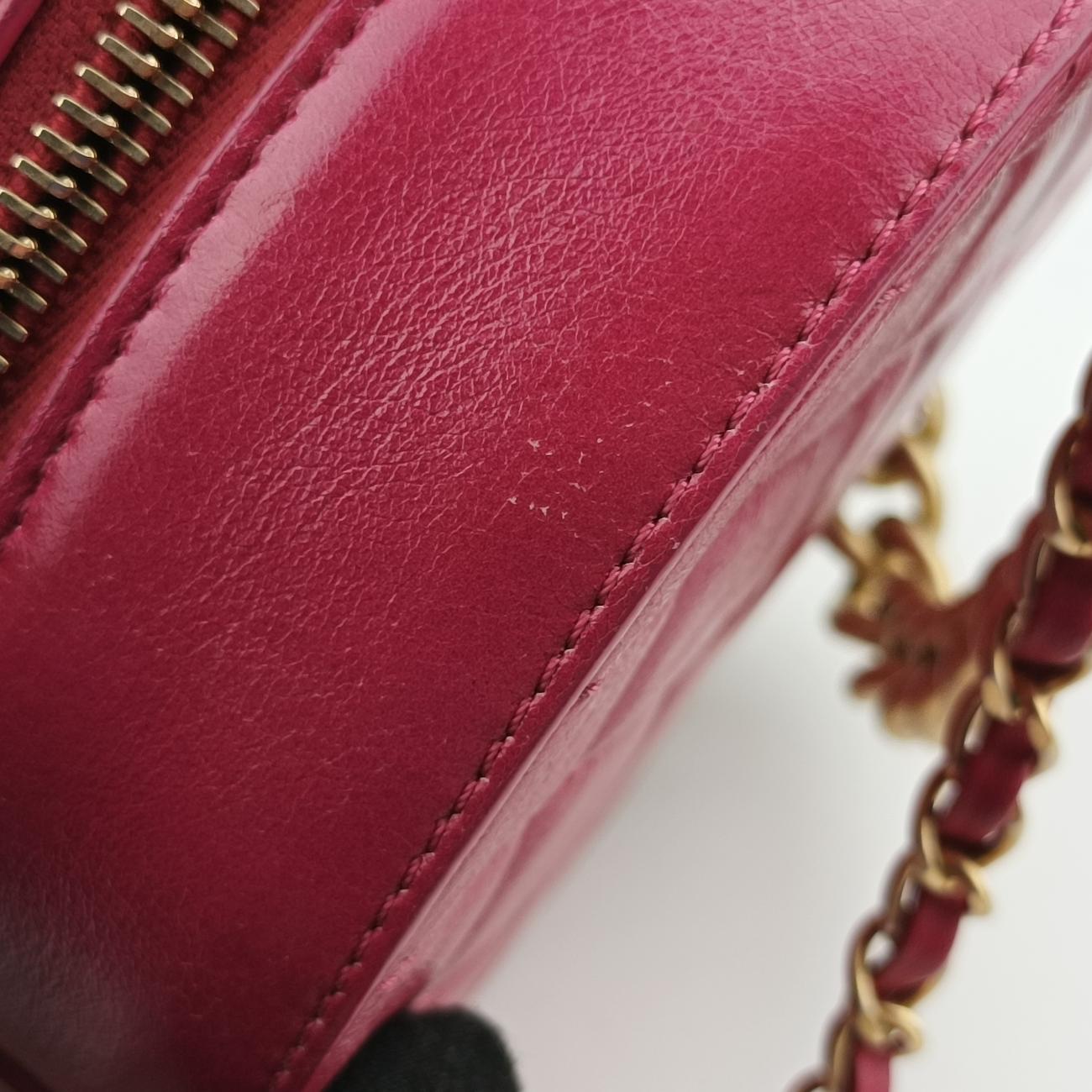 Pre-owned Chanel Round As Earth Rose lambskin A91946 shoulderbag | stylenewstar