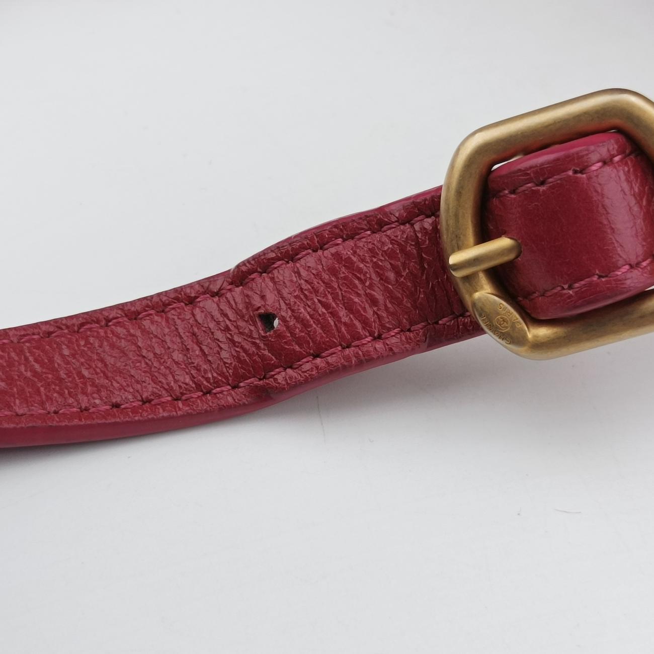 Pre-owned Chanel Round As Earth Rose lambskin A91946 shoulderbag | stylenewstar