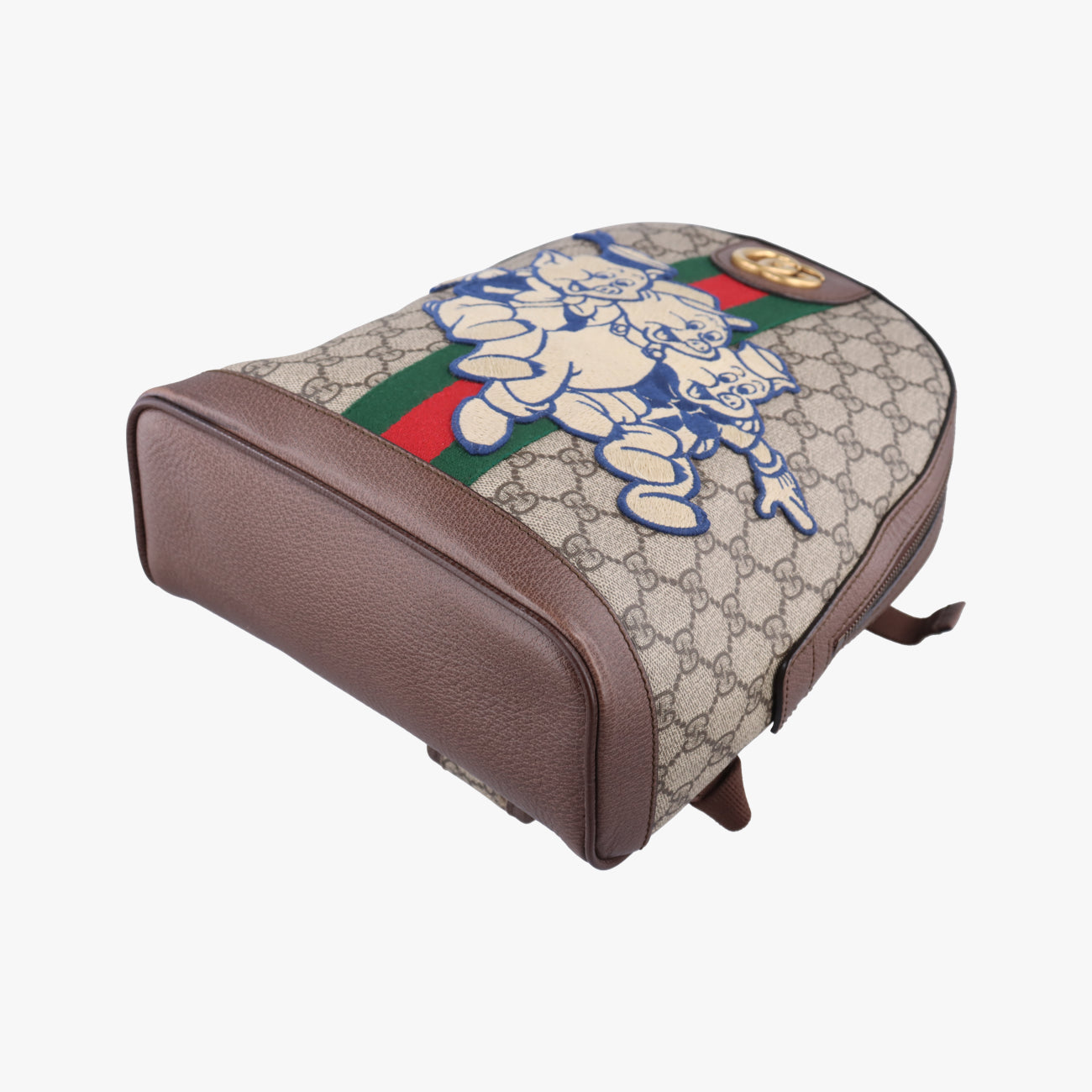 Vintage Gucci The Three Little Pigs Brown×Multicolour PVC coated canvas 552884 backpack/rucksack | stylenewstar