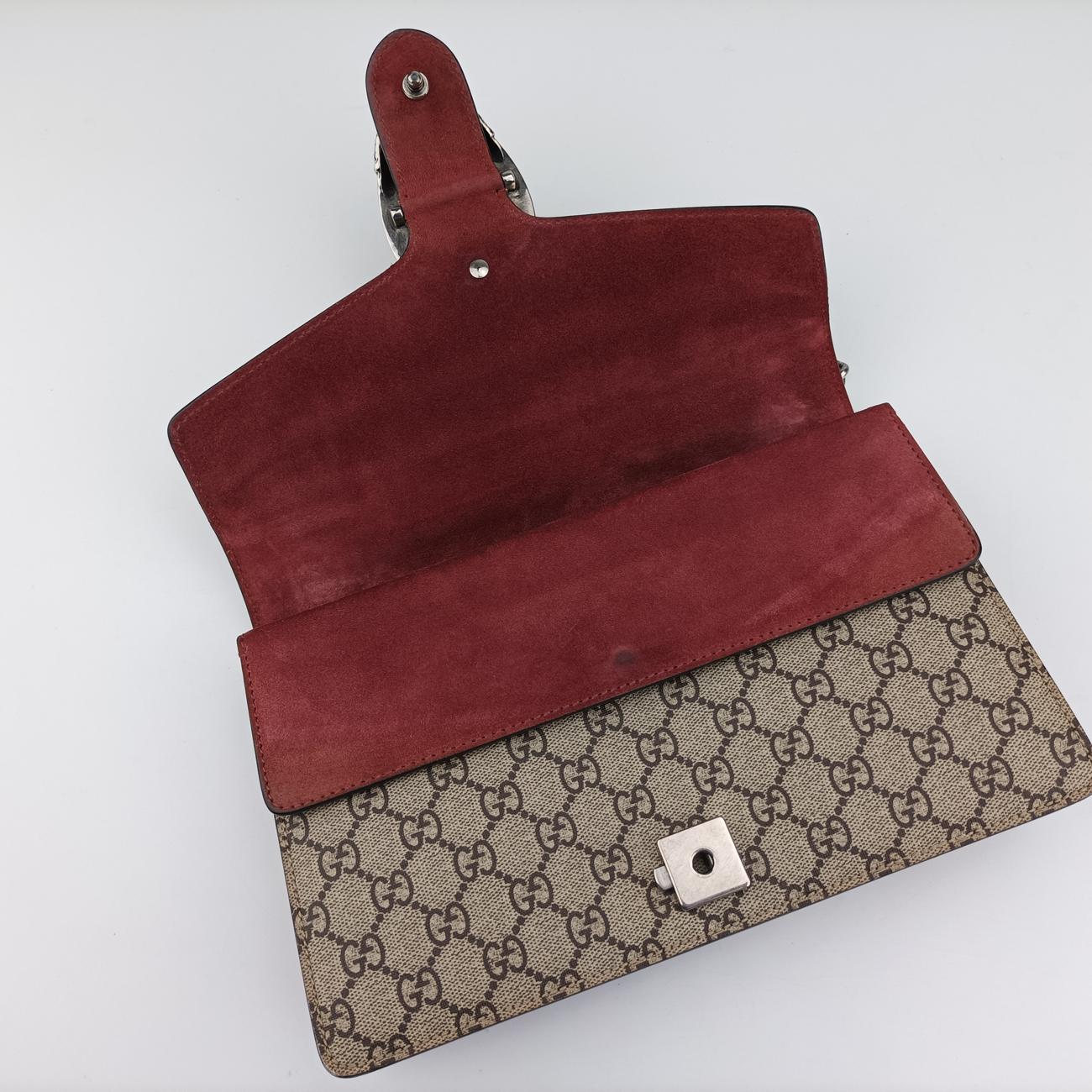 Pre-owned Gucci Dionysus BEIGE×RED×Multicolour PVC coated canvas 400249 shoulderbag | stylenewstar