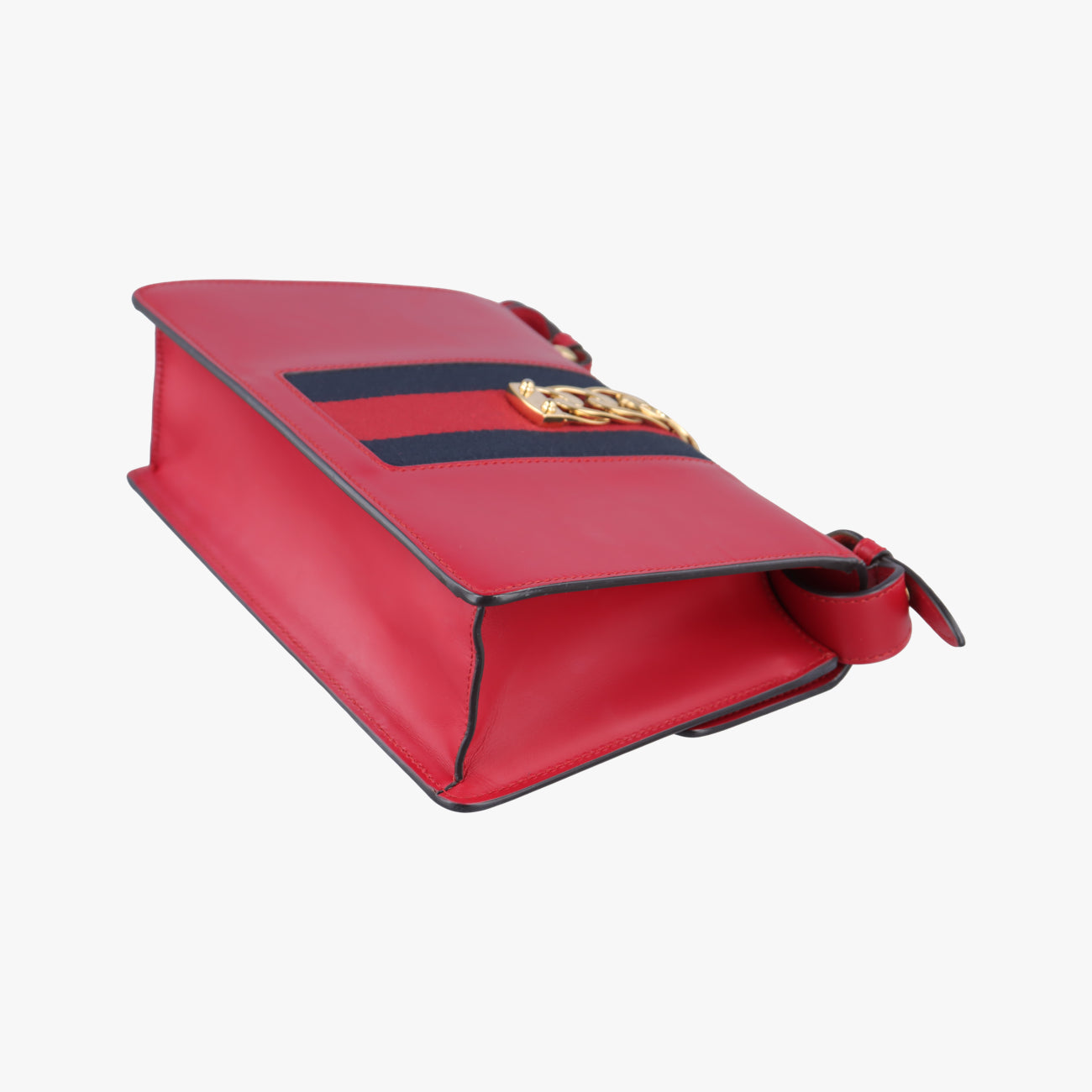 Pre-owned Gucci Sylvie Red×black Leather 421882 shoulderbag | stylenewstar