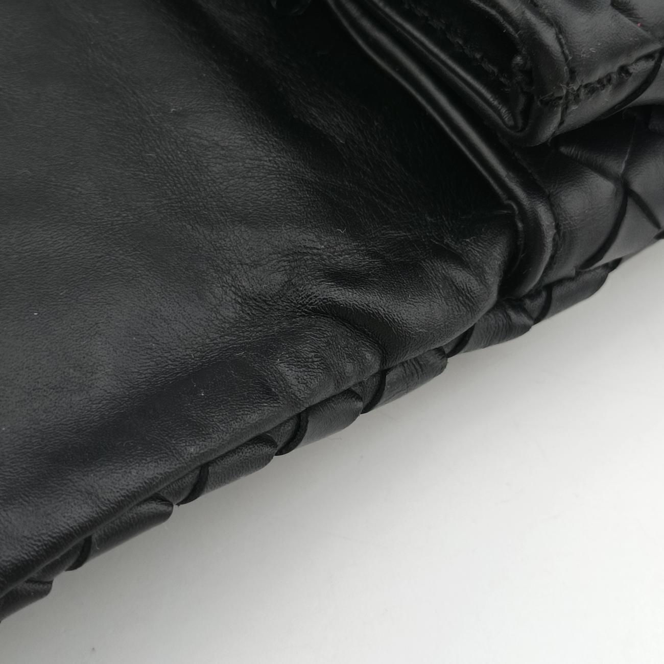 Pre-owned Bottega Veneta Intrecciato Black lambskin  handbag | stylenewstar