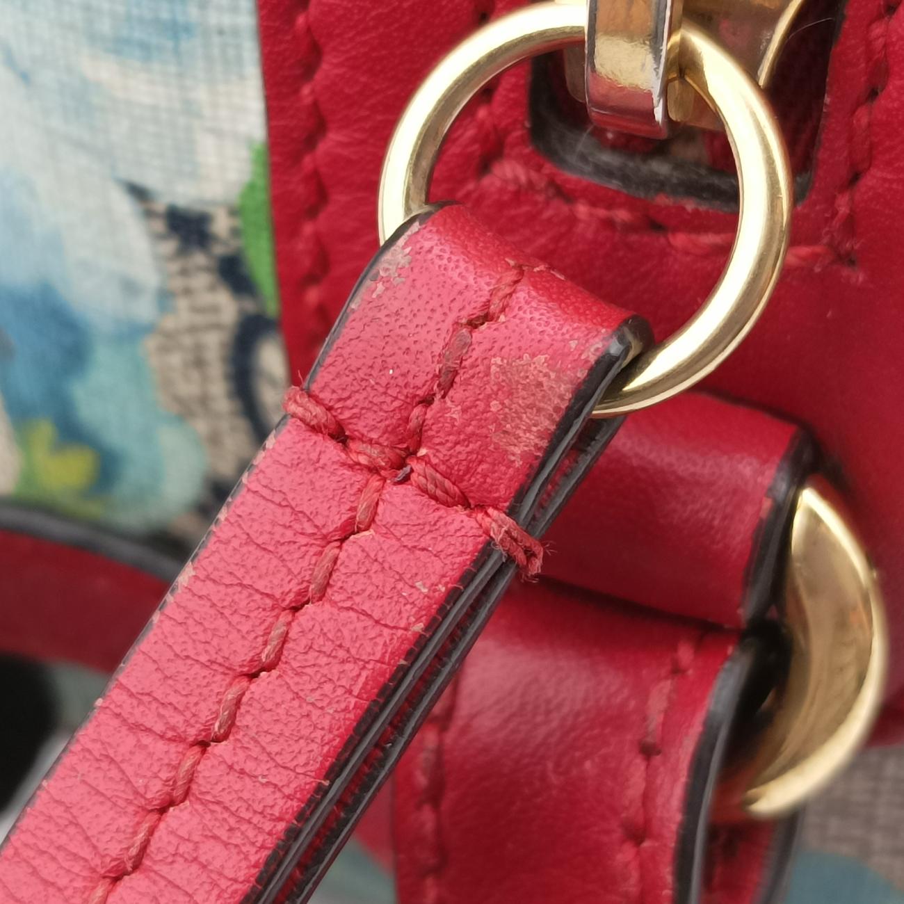 Pre-owned Gucci GG Blooms beige×Multicolour PVC coated canvas 546312 shoulderbag | stylenewstar