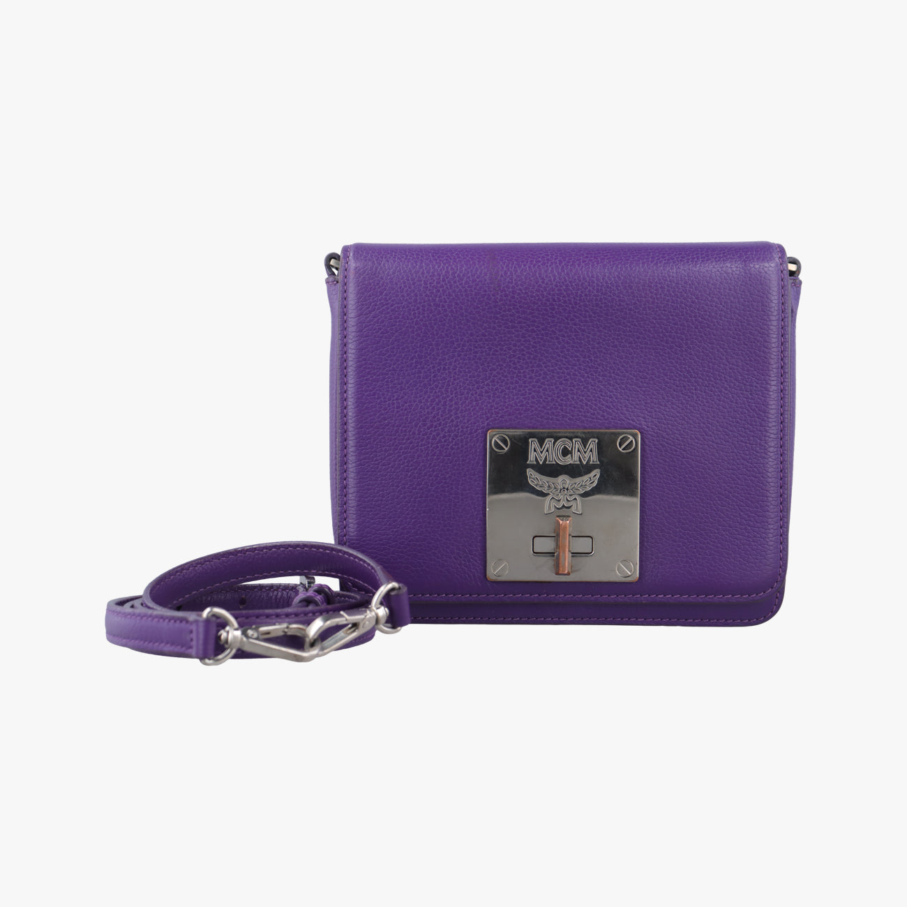Pre-owned MCM flap Purple Leather  shoulderbag | stylenewstar