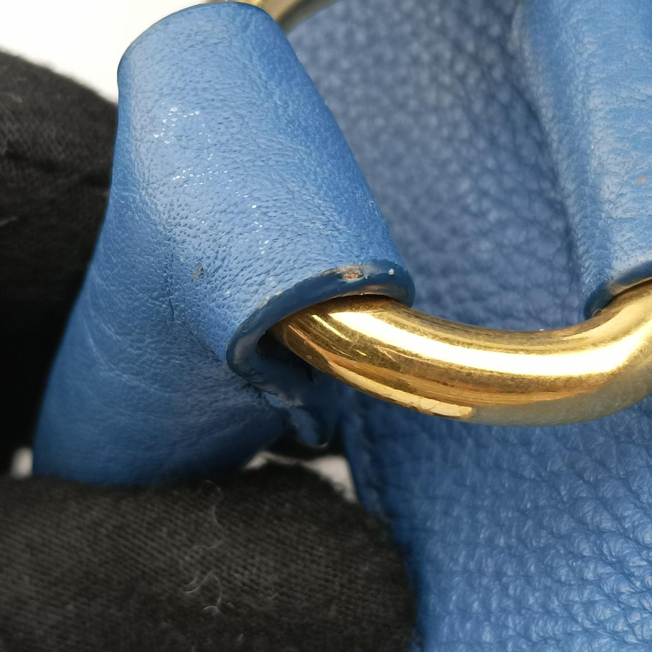 Vintage Prada logo Blue Leather WS7901 handbag | stylenewstar