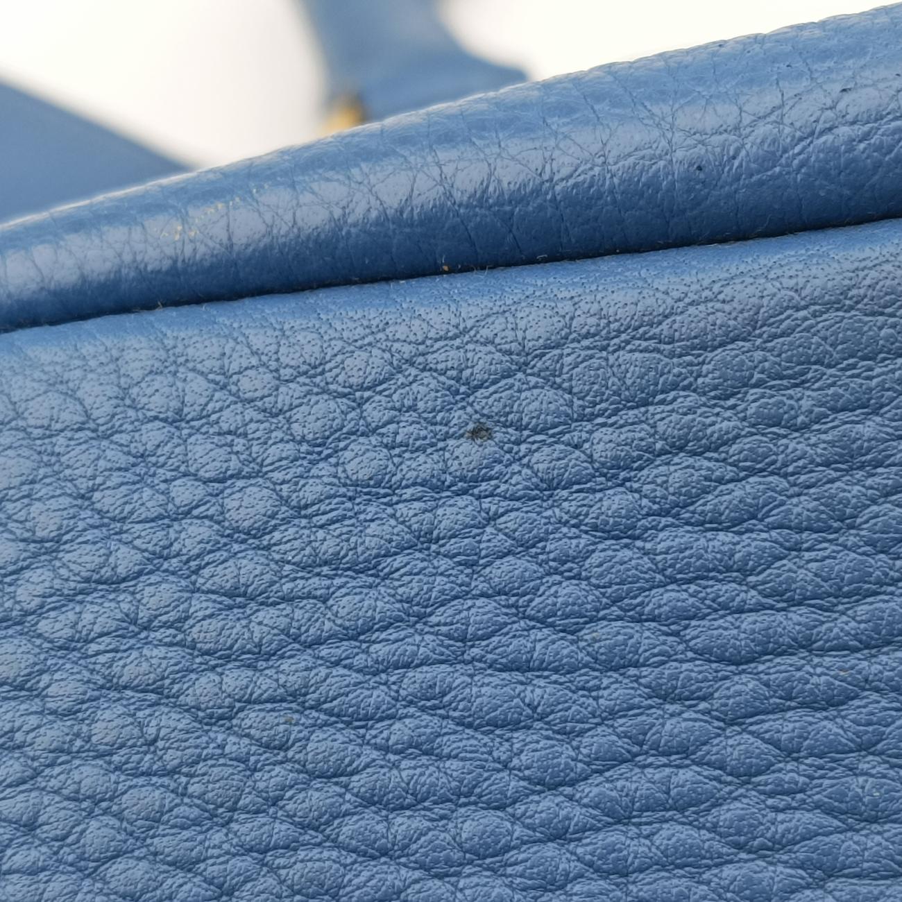 Vintage Prada logo Blue Leather WS7901 handbag | stylenewstar