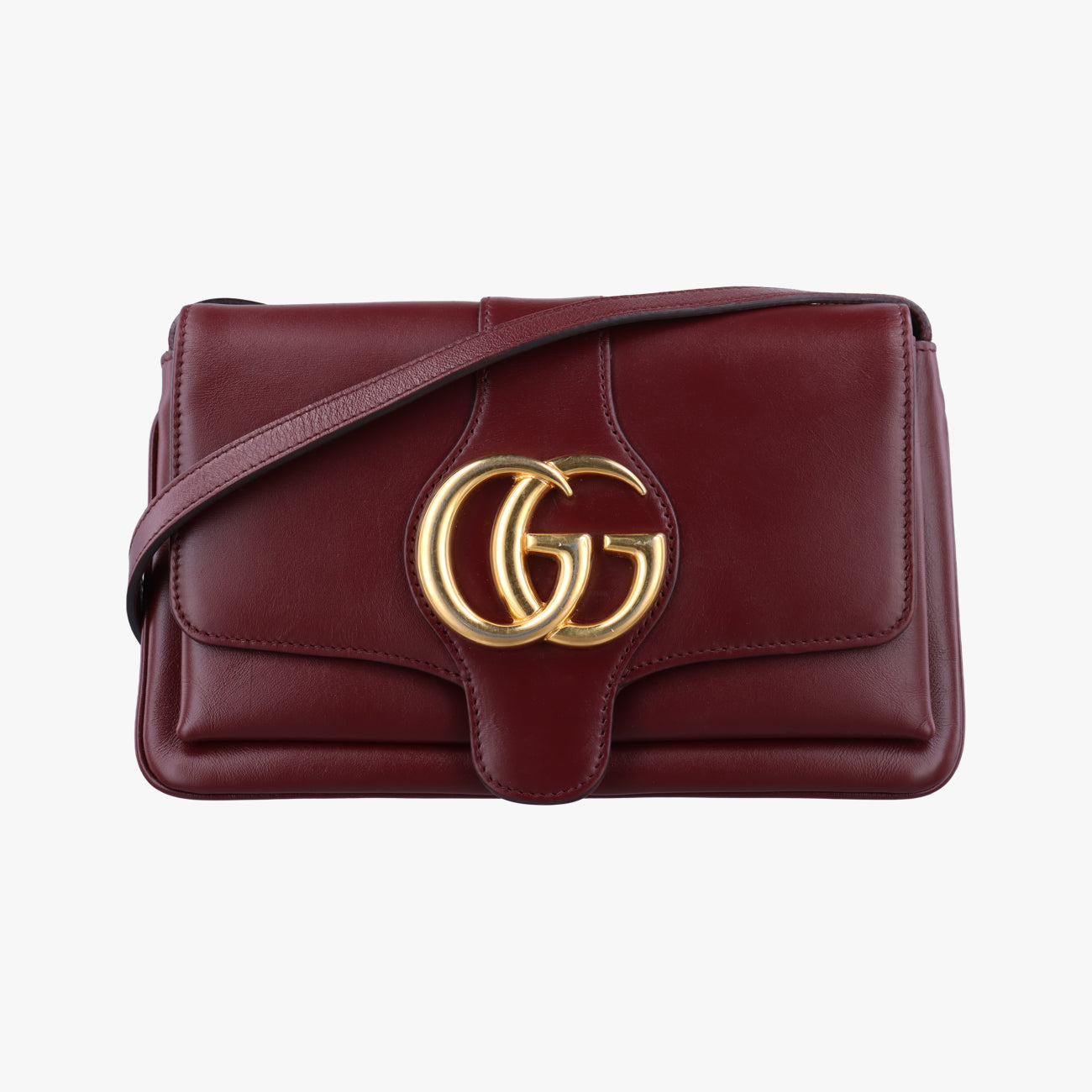 Pre-owned Gucci Arli Burgundy Leather 550129 shoulderbag | stylenewstar