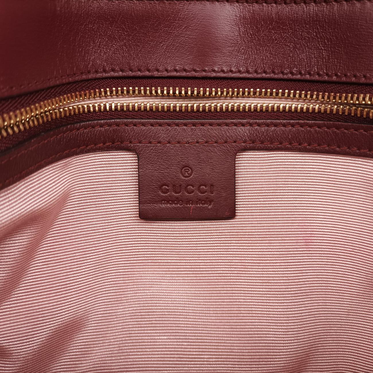 Pre-owned Gucci Arli Burgundy Leather 550129 shoulderbag | stylenewstar