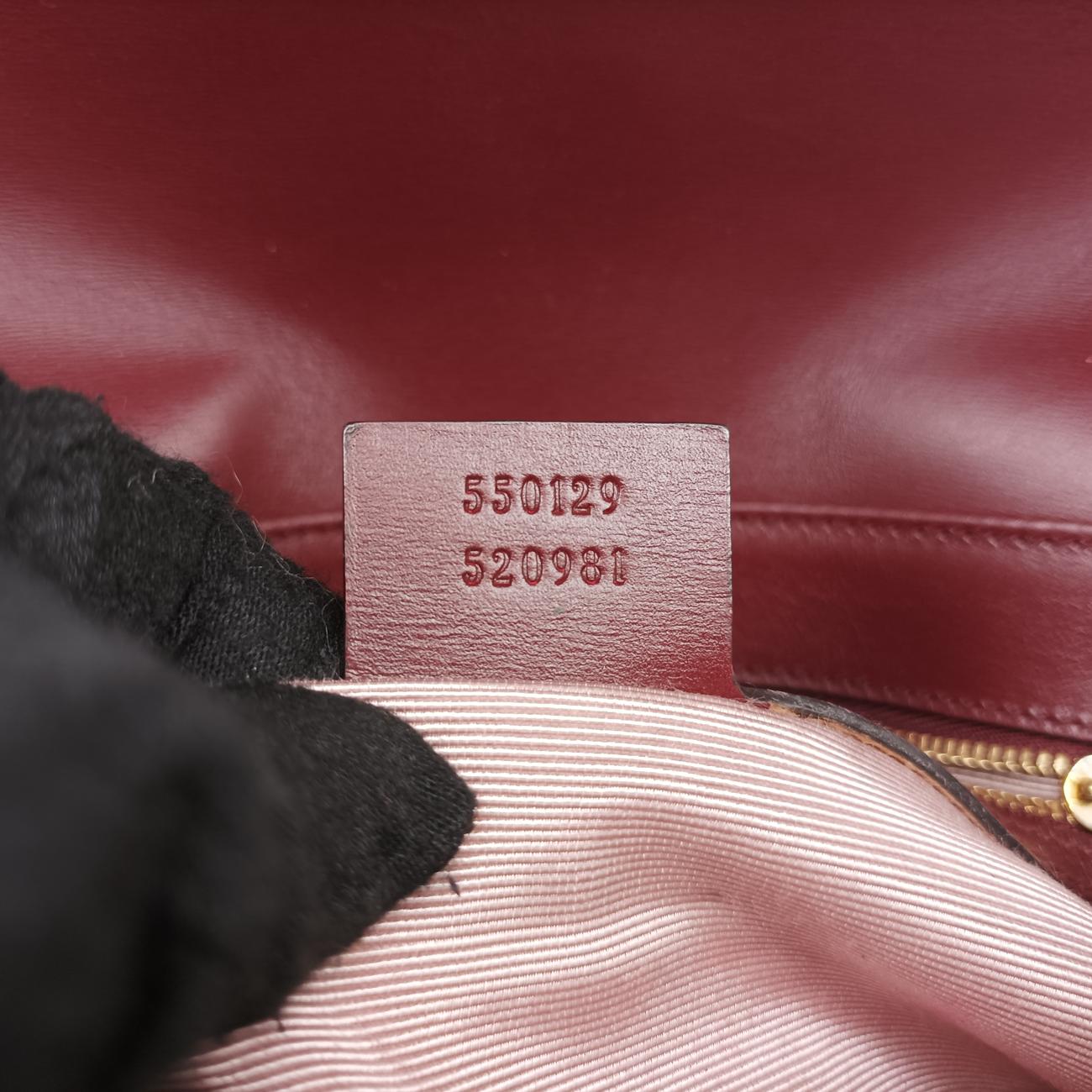 Pre-owned Gucci Arli Burgundy Leather 550129 shoulderbag | stylenewstar