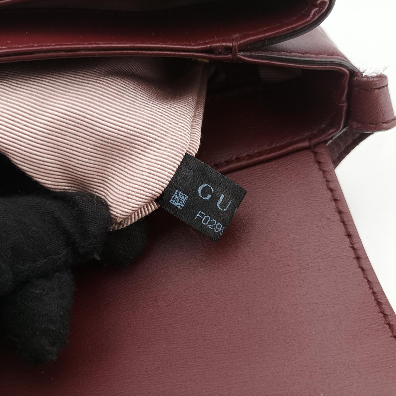 Pre-owned Gucci Arli Burgundy Leather 550129 shoulderbag | stylenewstar