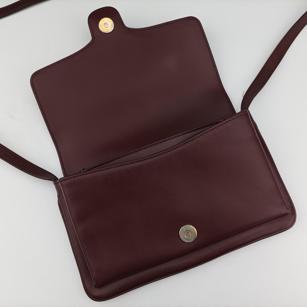 Pre-owned Gucci Arli Burgundy Leather 550129 shoulderbag | stylenewstar