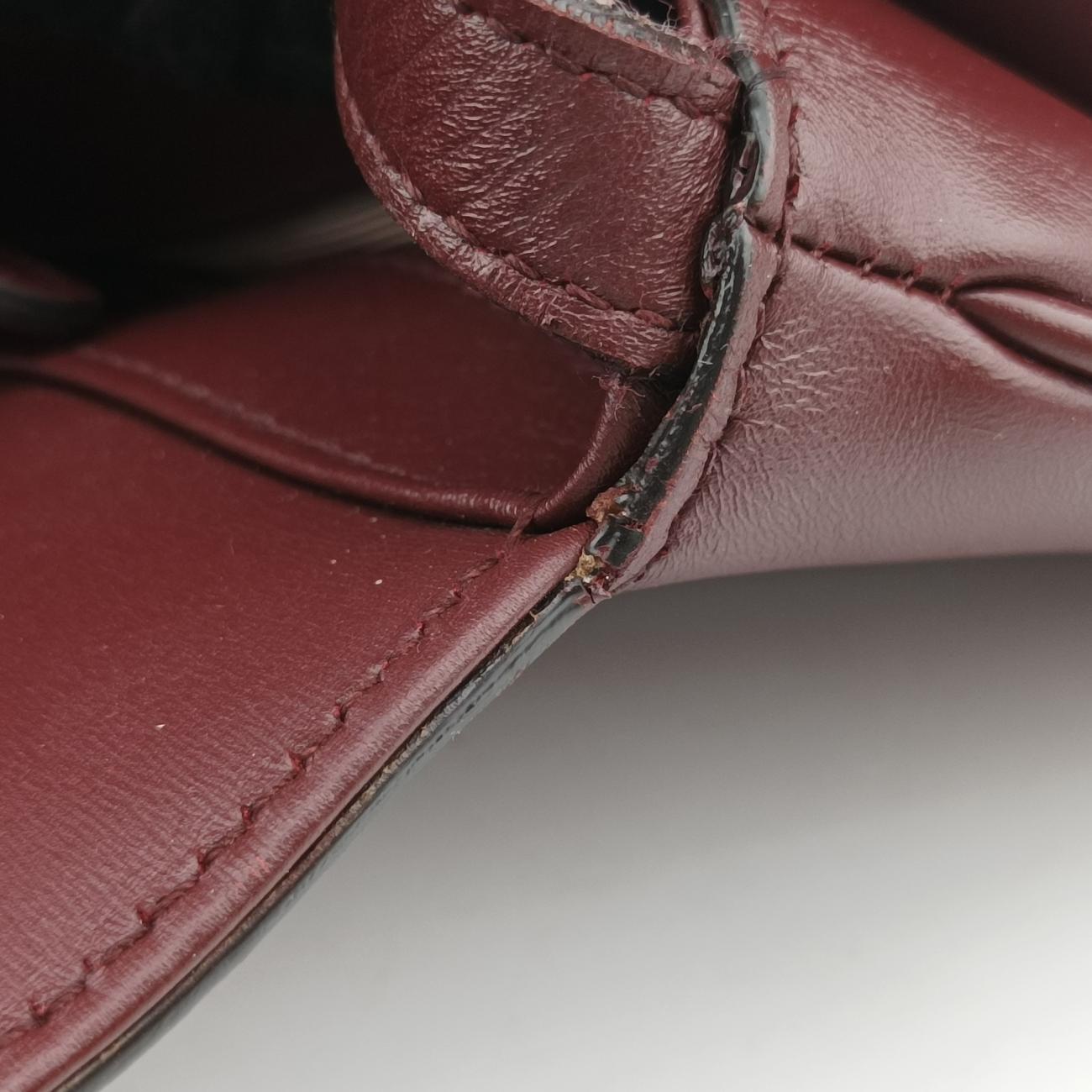 Pre-owned Gucci Arli Burgundy Leather 550129 shoulderbag | stylenewstar