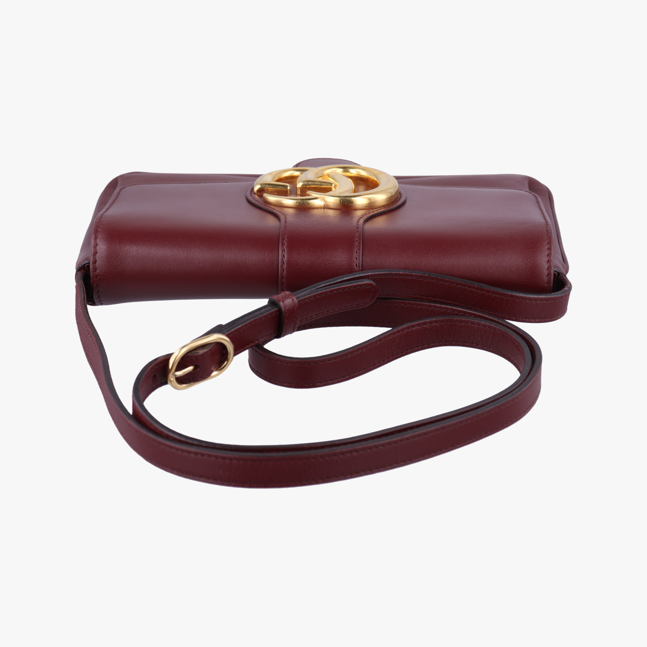 Pre-owned Gucci Arli Burgundy Leather 550129 shoulderbag | stylenewstar
