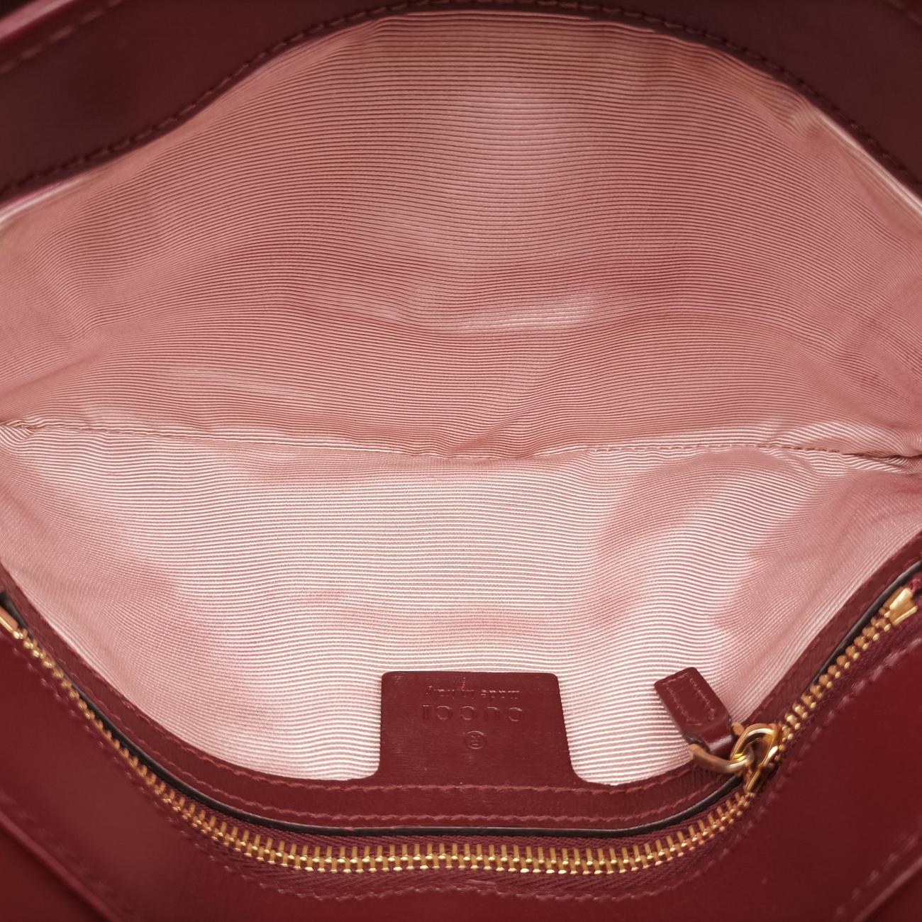 Pre-owned Gucci Arli Burgundy Leather 550129 shoulderbag | stylenewstar