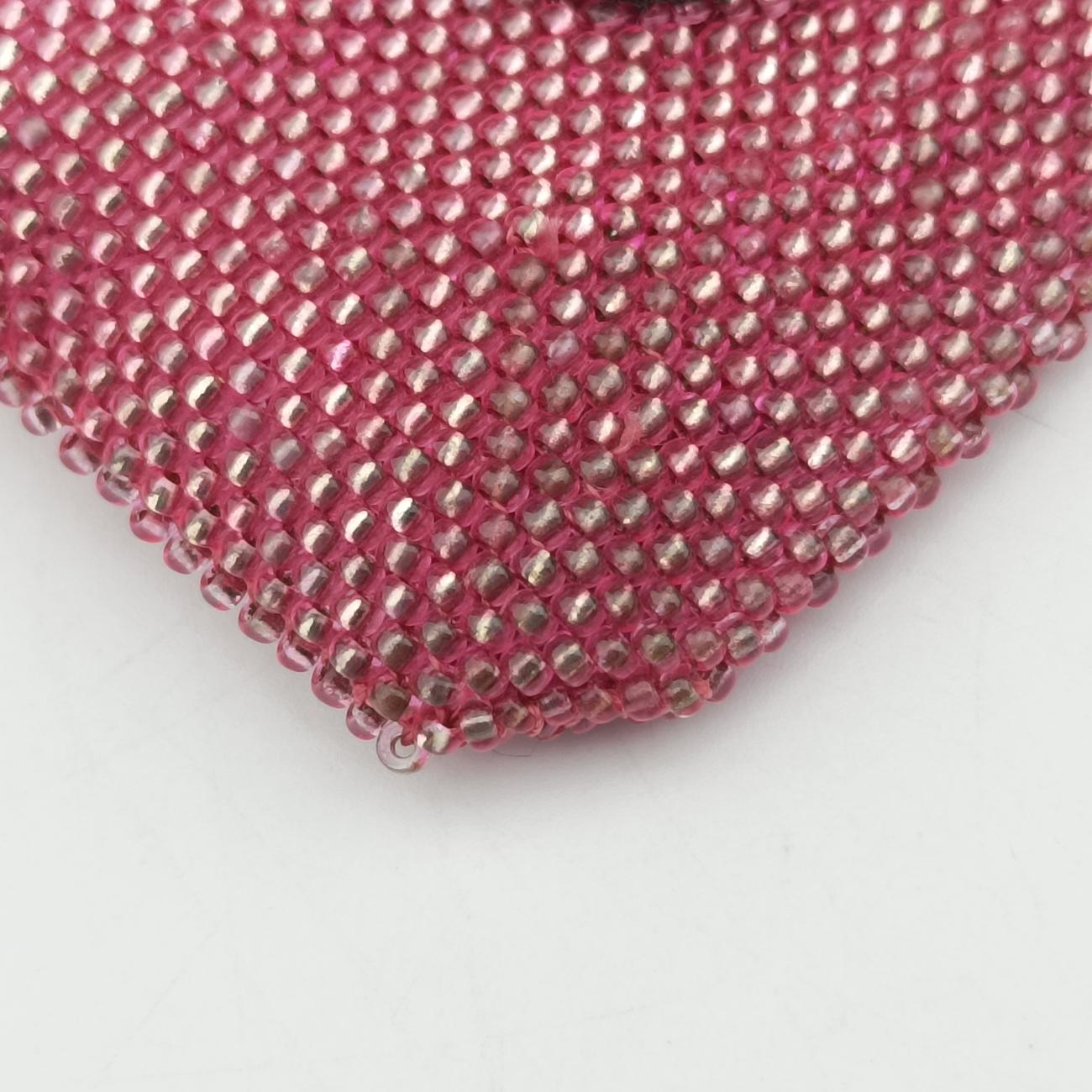 Secondhand Fendi AirPods case Mini Pico Baguette Pink Beaded  shoulderbag | stylenewstar